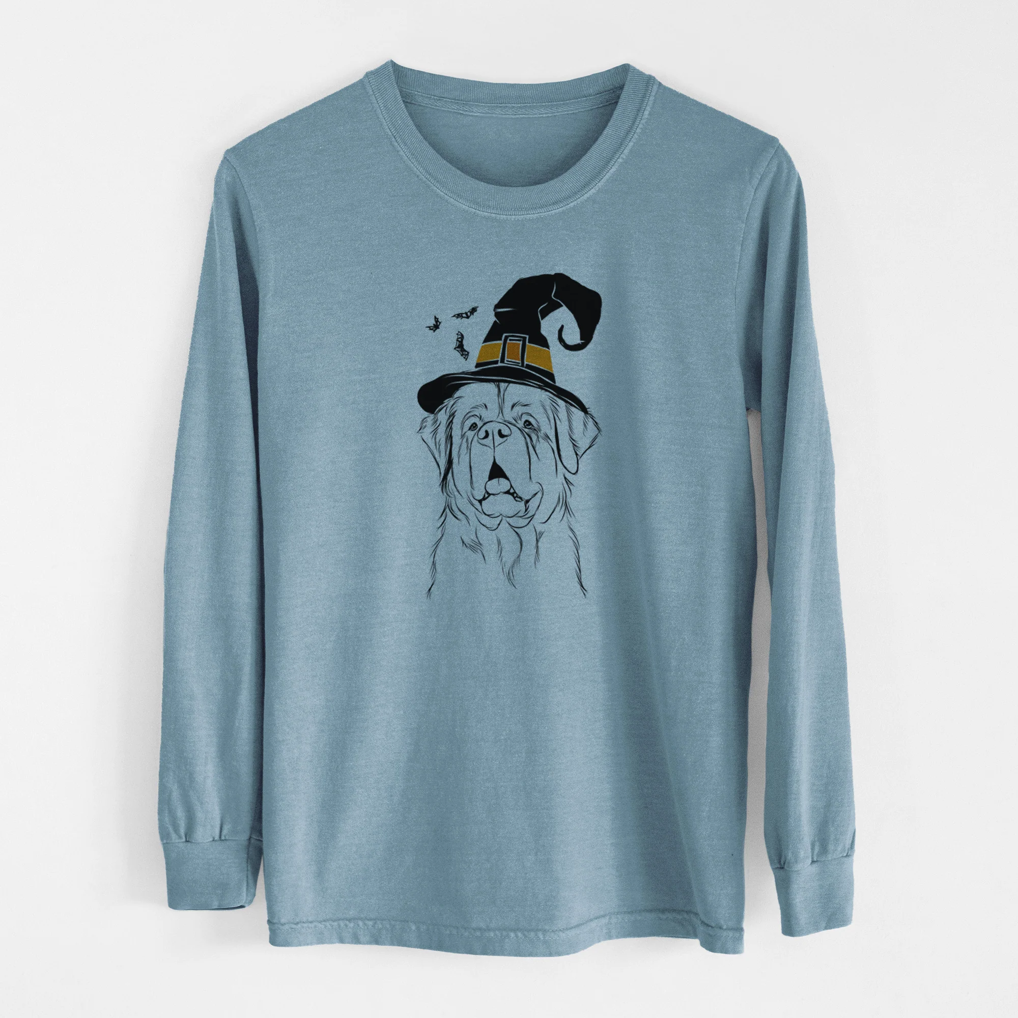 Witch Atlas the Saint Bernard - Men's Heavyweight 100% Cotton Long Sleeve - Image 8