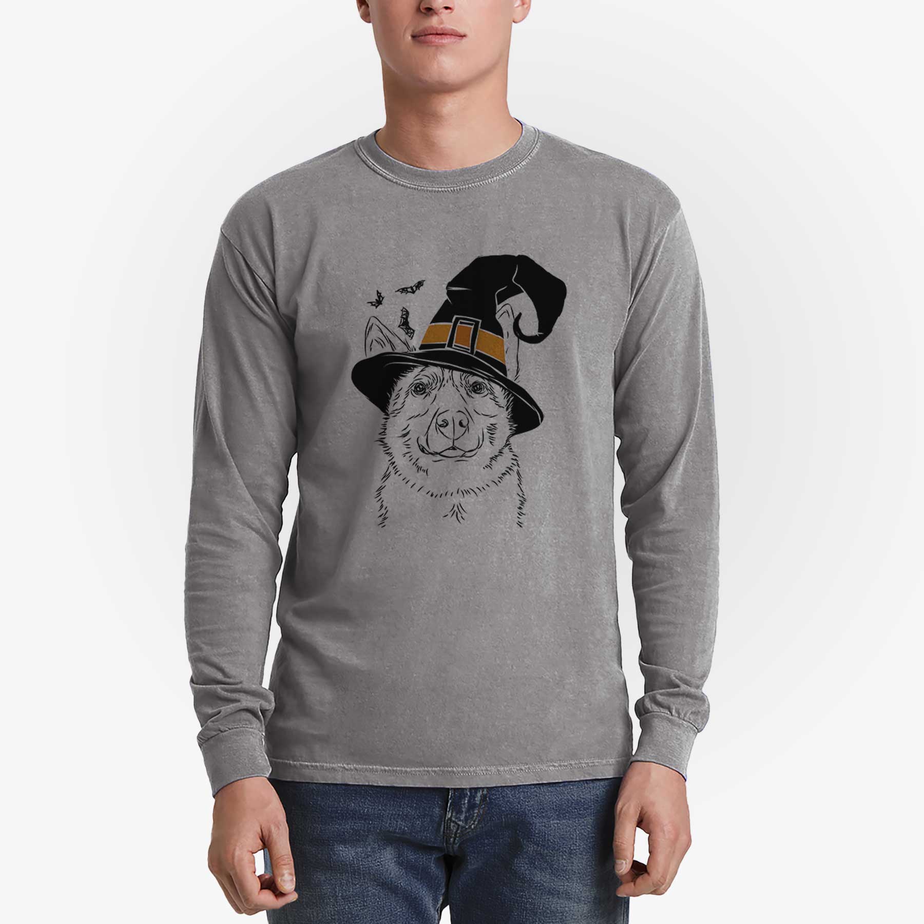 Witch Austin the Heeler - Men's Heavyweight 100% Cotton Long Sleeve - Image 5