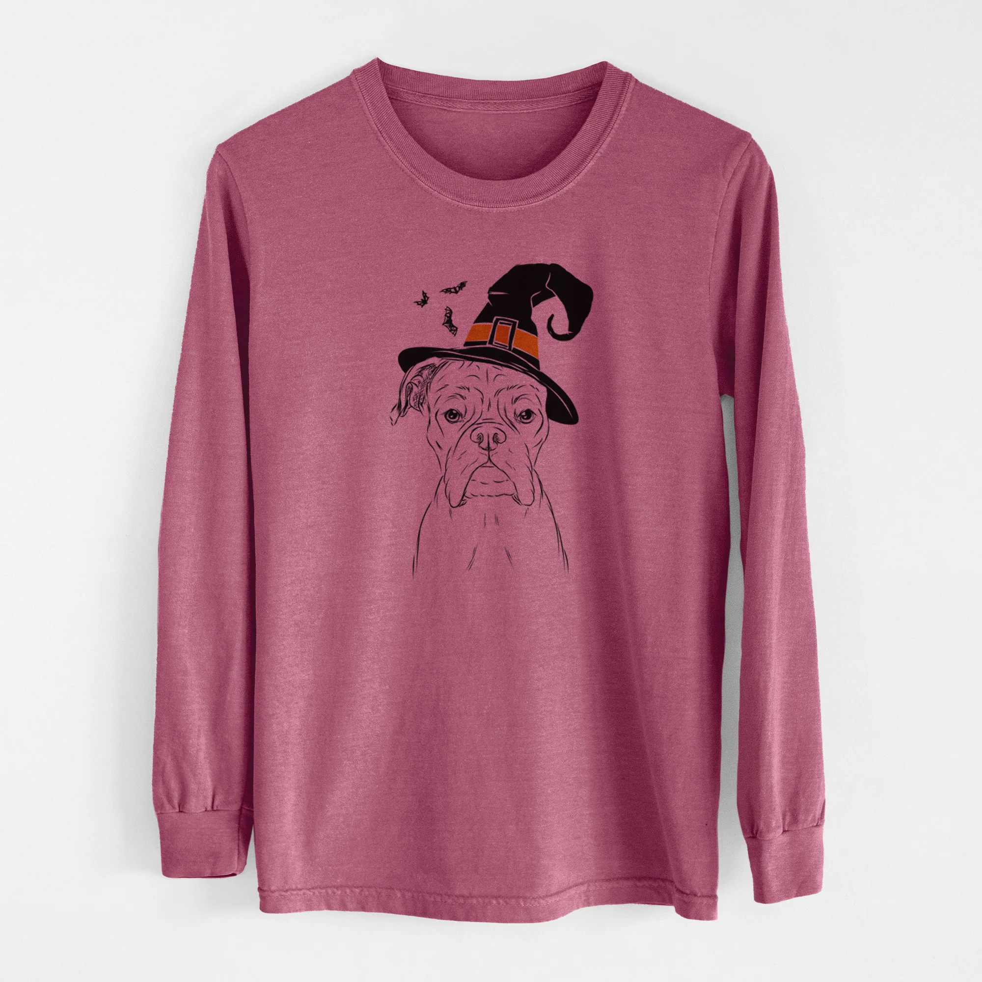 Witch Axel the Boxer - Men's Heavyweight 100% Cotton Long Sleeve - Image 11