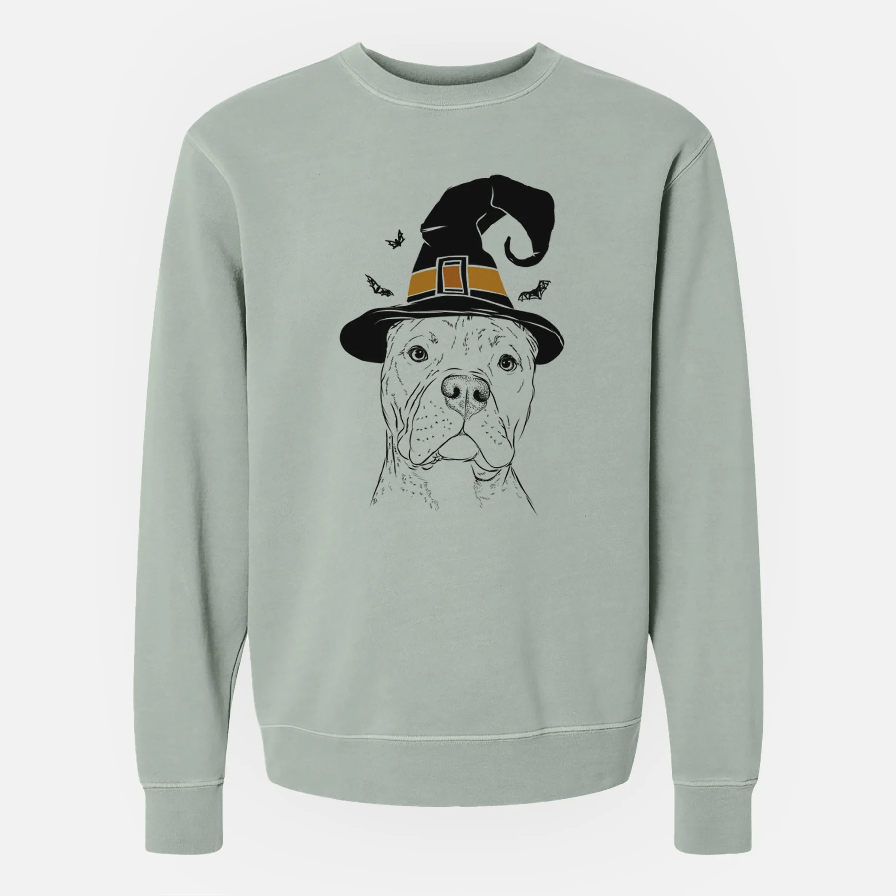Witch Bam Bam the Pitbull - Unisex Pigment Dyed Crew Sweatshirt - Image 4