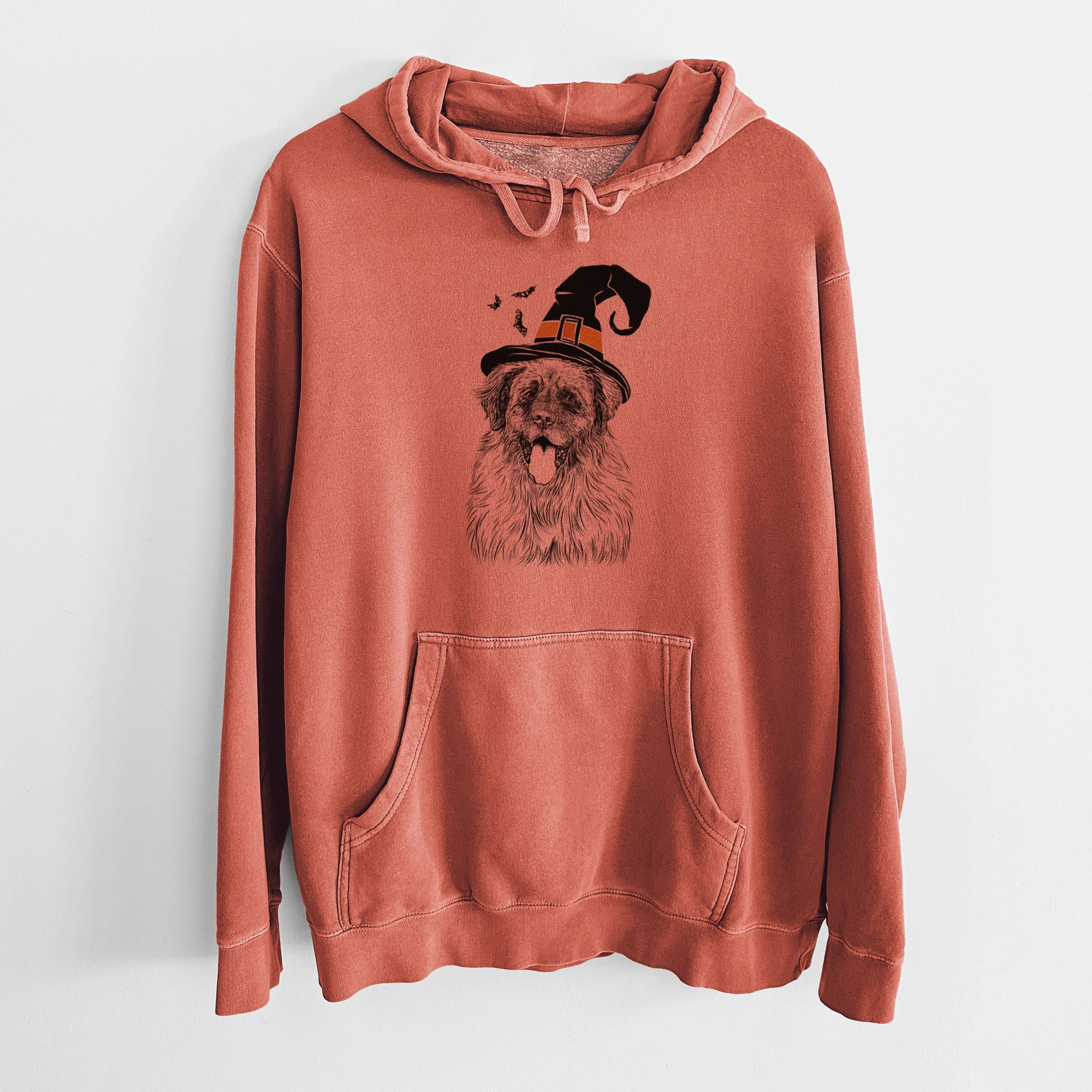 Witch Bamboo the Leonberger - Unisex Pigment Dyed Hoodie - Image 7