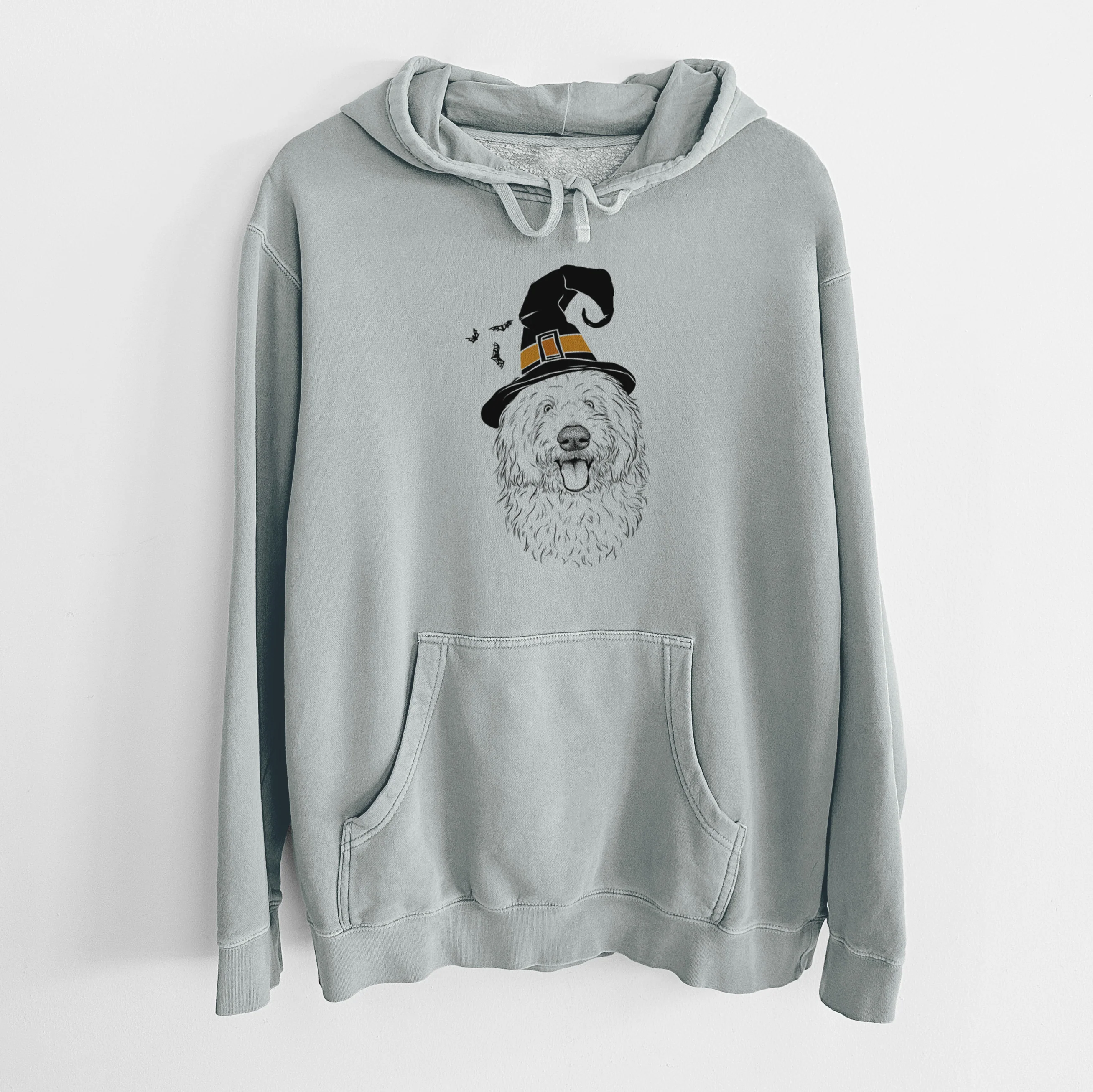 Witch Barry the Old English Sheepdog - Unisex Pigment Dyed Hoodie - Image 6