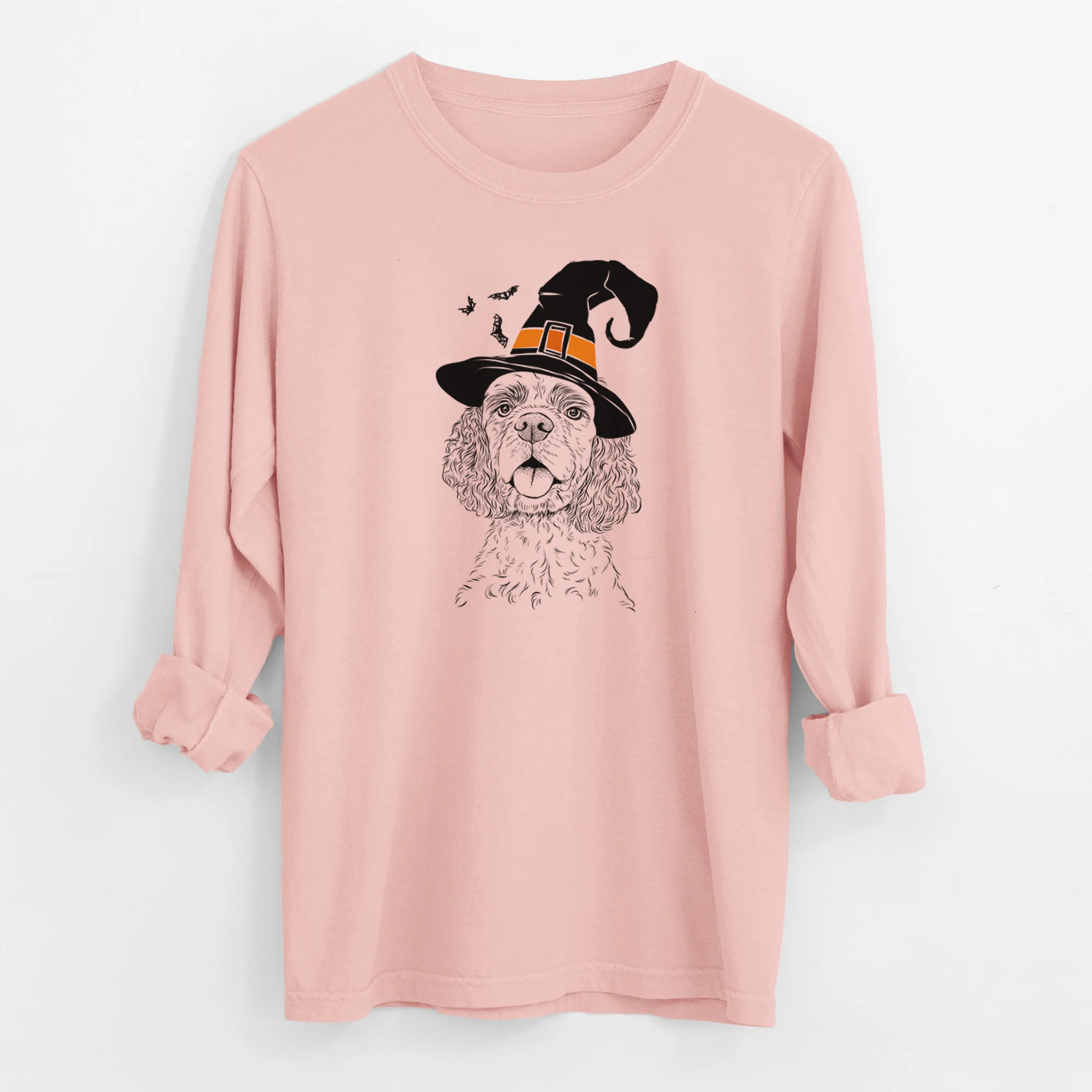 Witch Baxter the American Cocker Spaniel - Men's Heavyweight 100% Cotton Long Sleeve - Image 12
