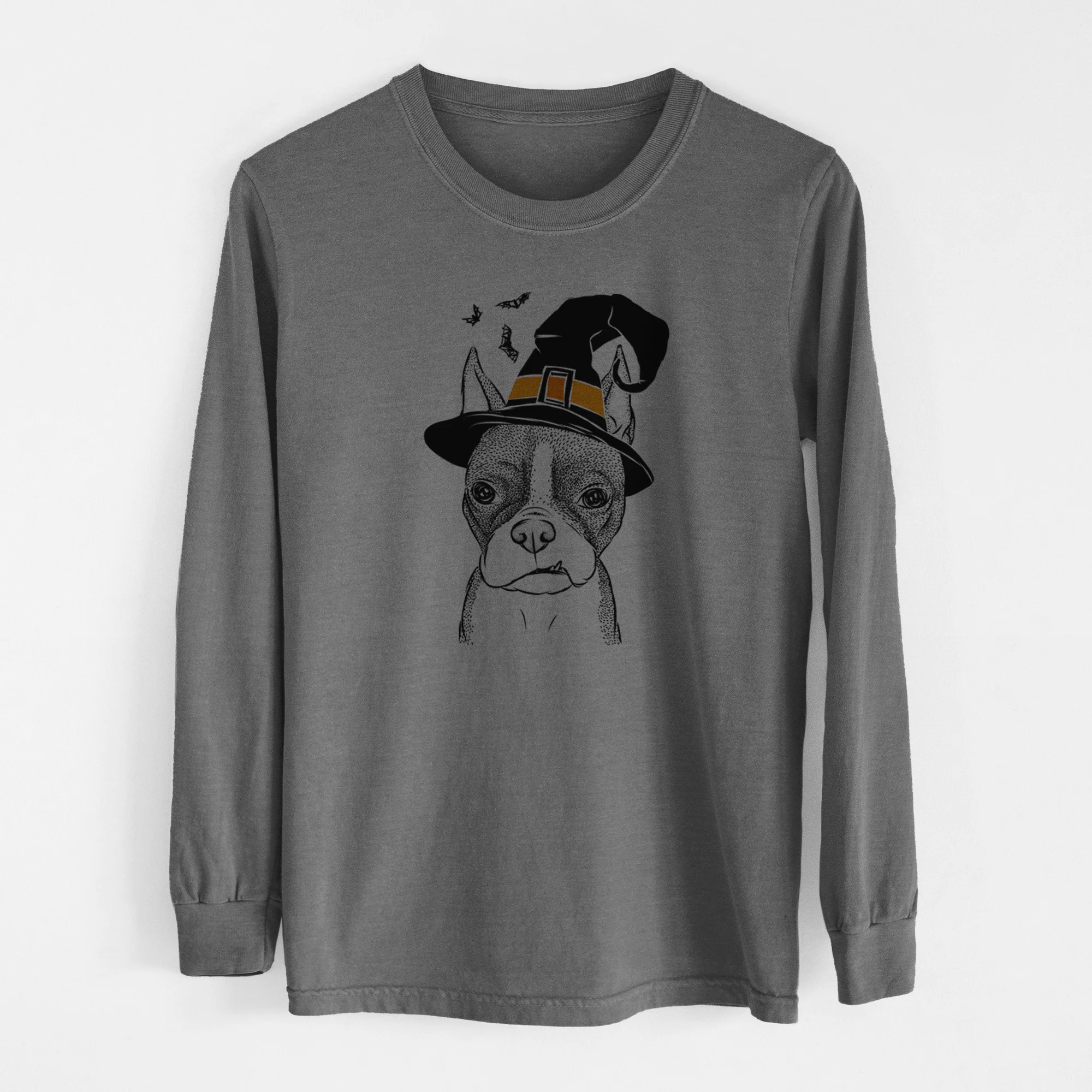 Witch Bean the Boston Terrier - Men's Heavyweight 100% Cotton Long Sleeve - Image 14