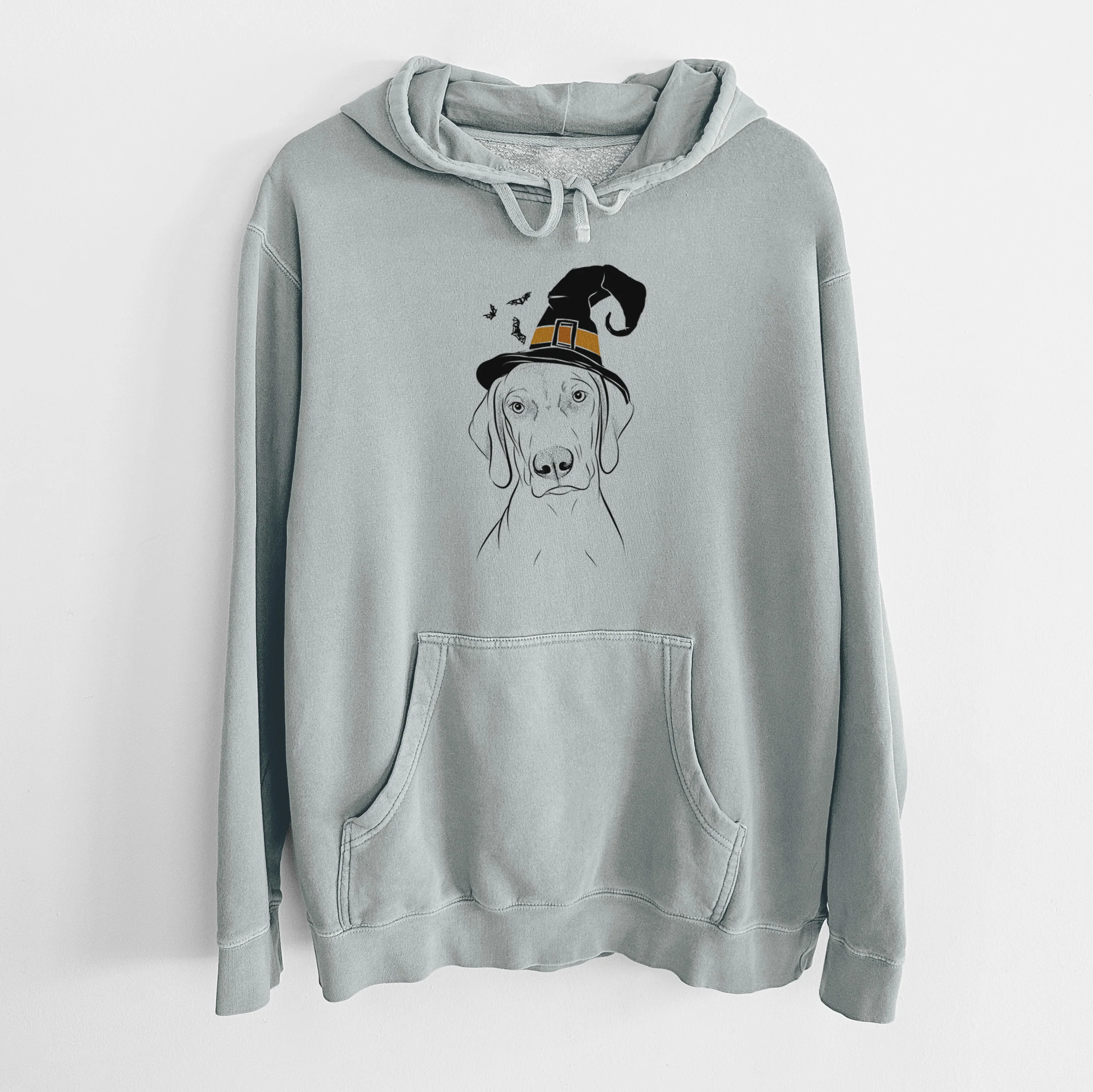 Witch Benelli the Vizsla - Unisex Pigment Dyed Hoodie - Image 6