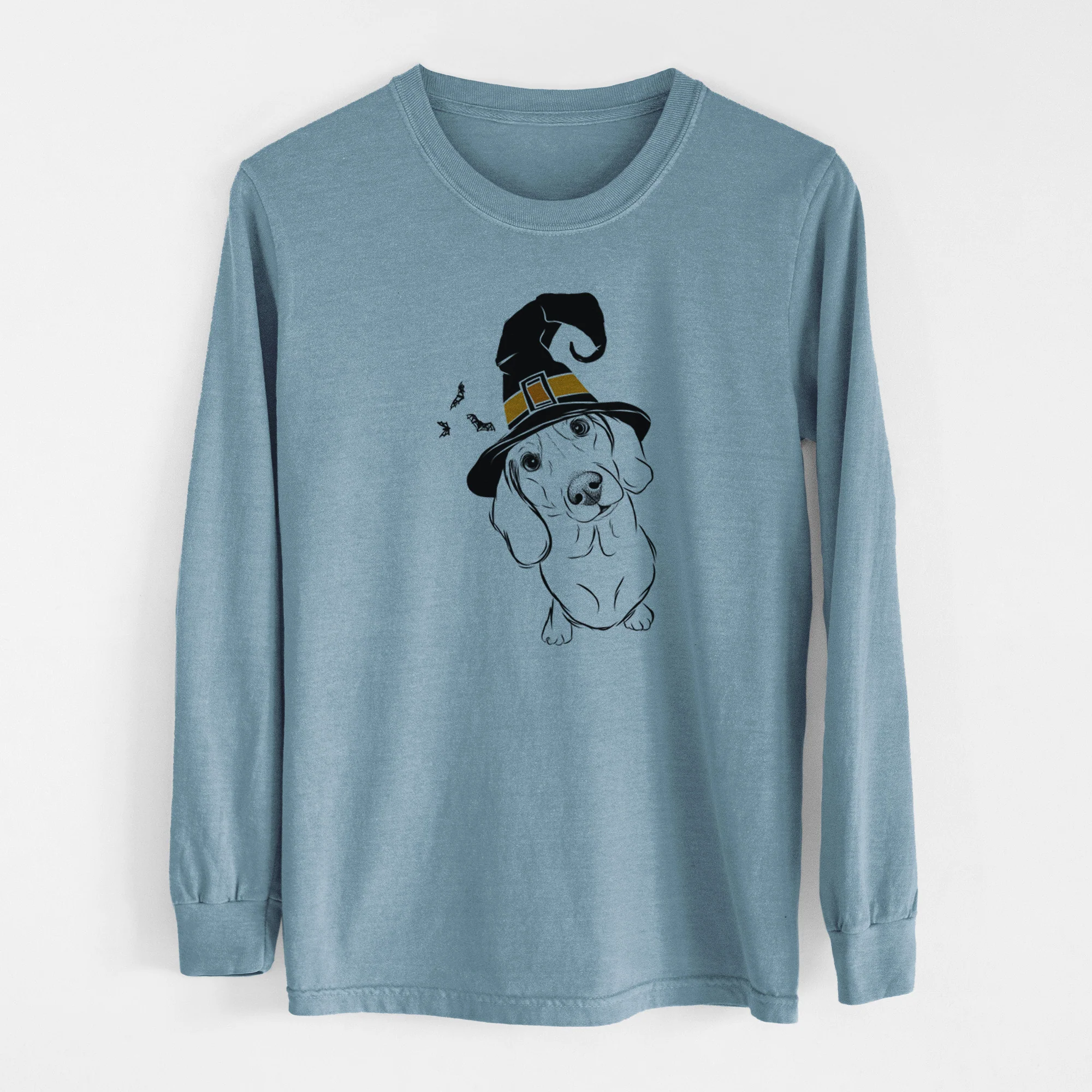 Witch Bill the Dachshund - Men's Heavyweight 100% Cotton Long Sleeve - Image 8