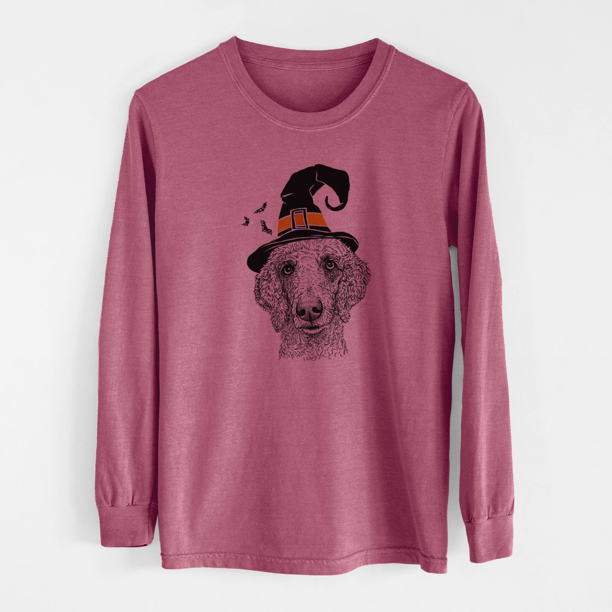 Witch Blossom the Poodle - Men's Heavyweight 100% Cotton Long Sleeve - Image 11