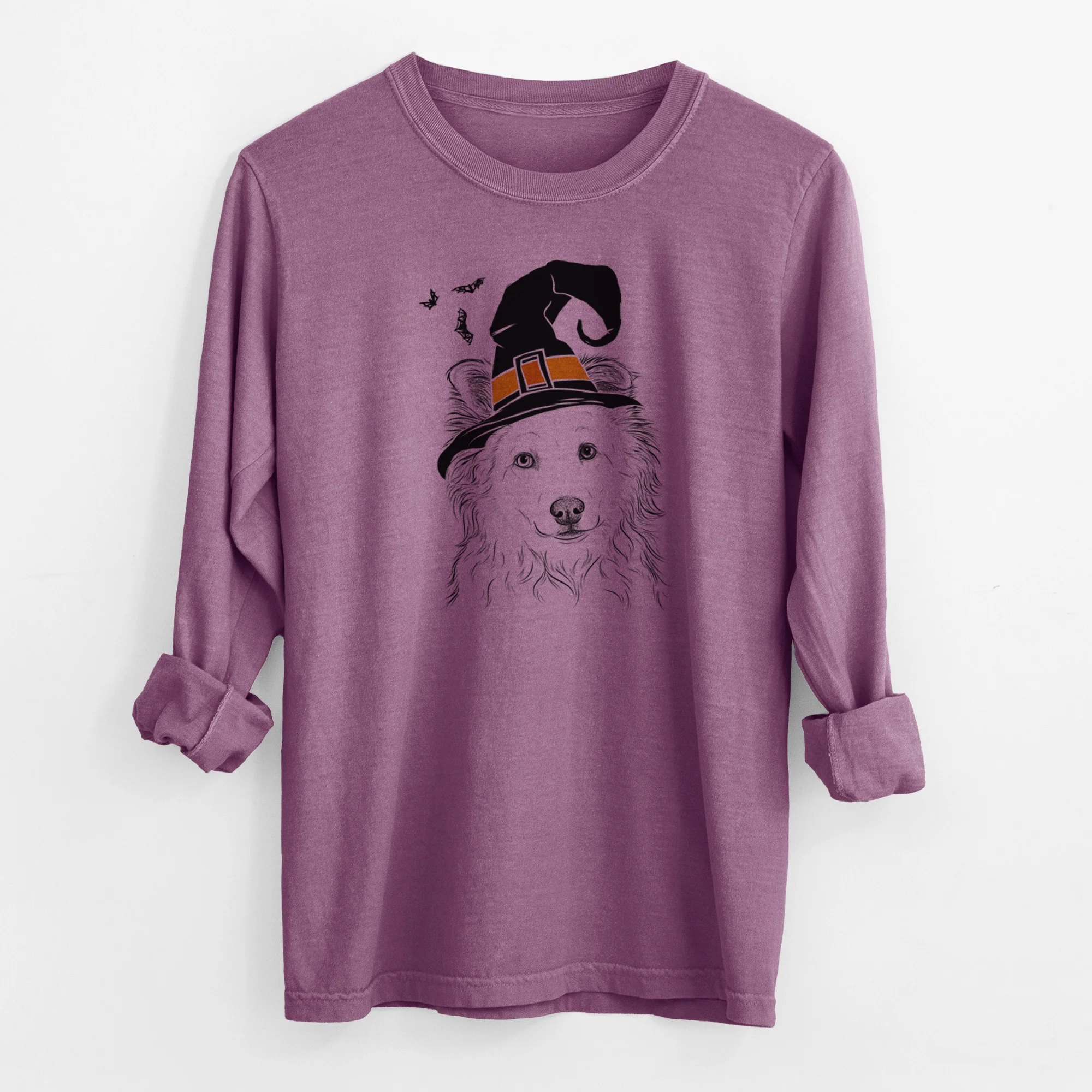 Witch Bonsai the Mixed Breed - Men's Heavyweight 100% Cotton Long Sleeve - Image 10