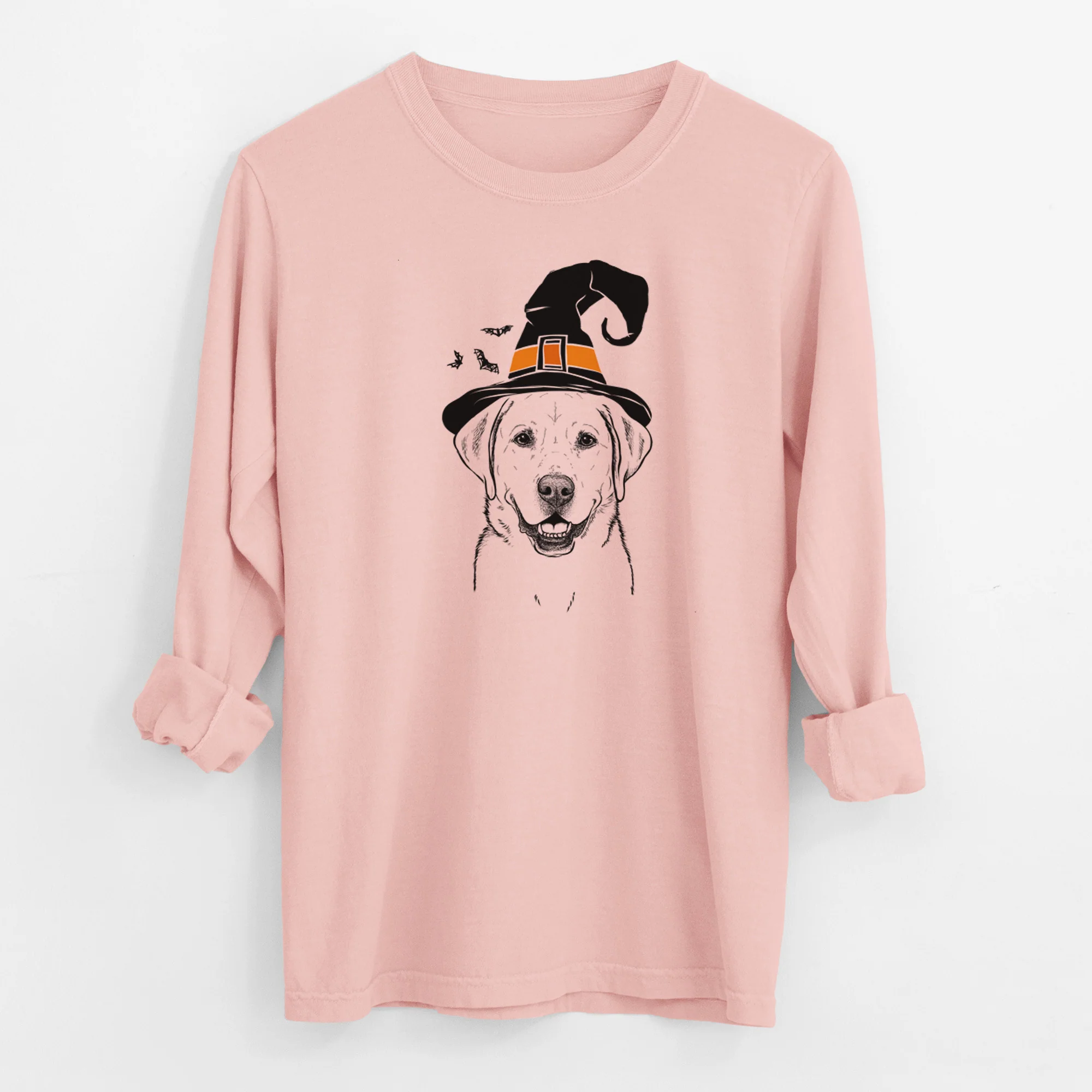 Witch Booney the Labrador Retriever - Men's Heavyweight 100% Cotton Long Sleeve - Image 12