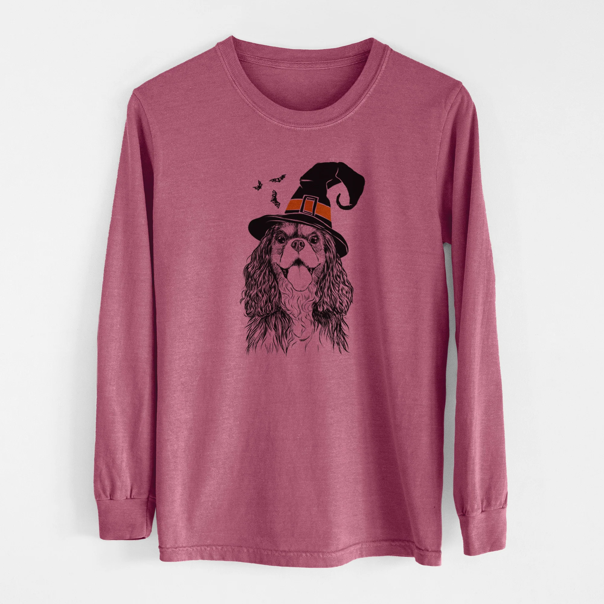 Witch Brandy the Cavalier King Charles Spaniel - Men's Heavyweight 100% Cotton Long Sleeve - Image 11