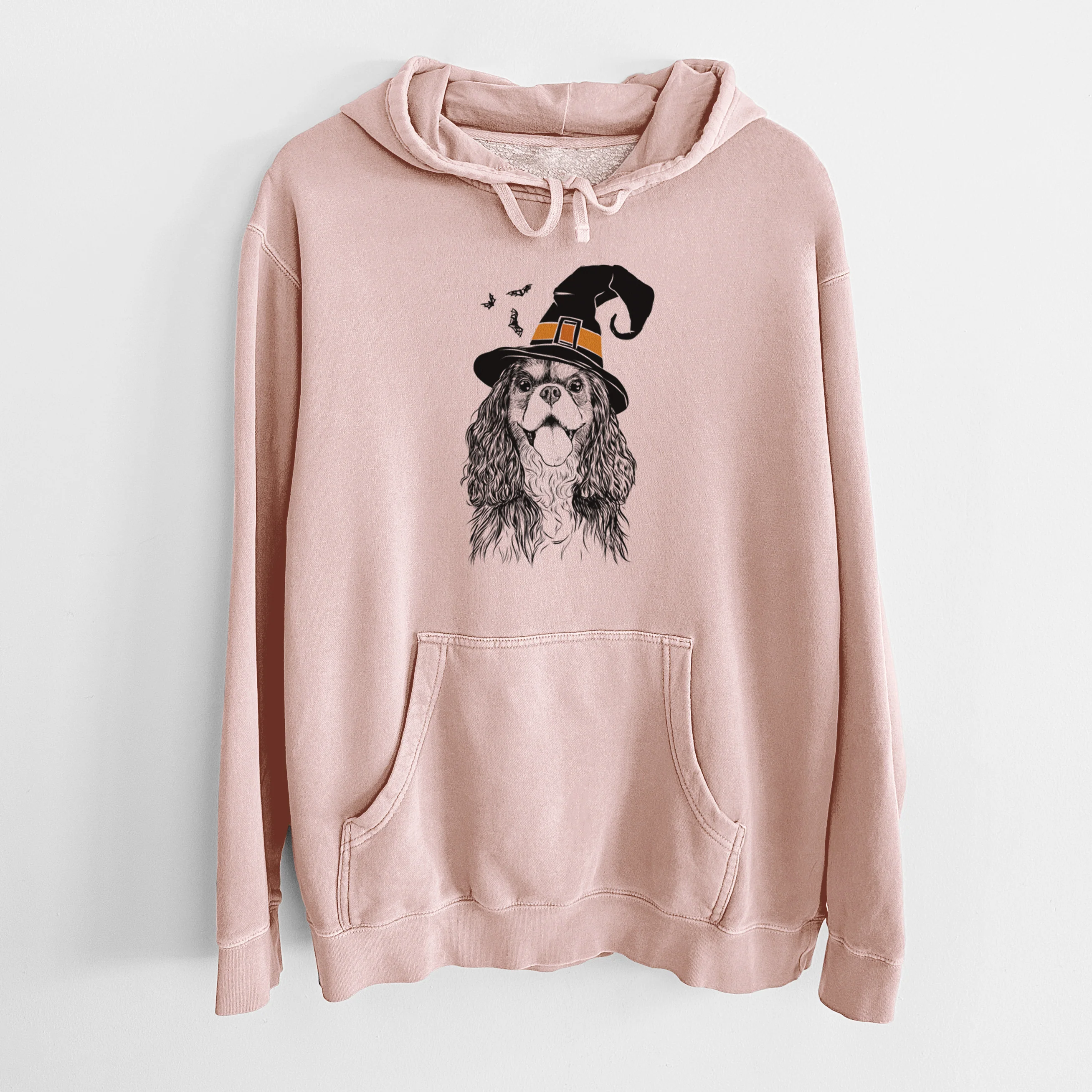 Witch Brandy the Cavalier King Charles Spaniel - Unisex Pigment Dyed Hoodie - Image 5