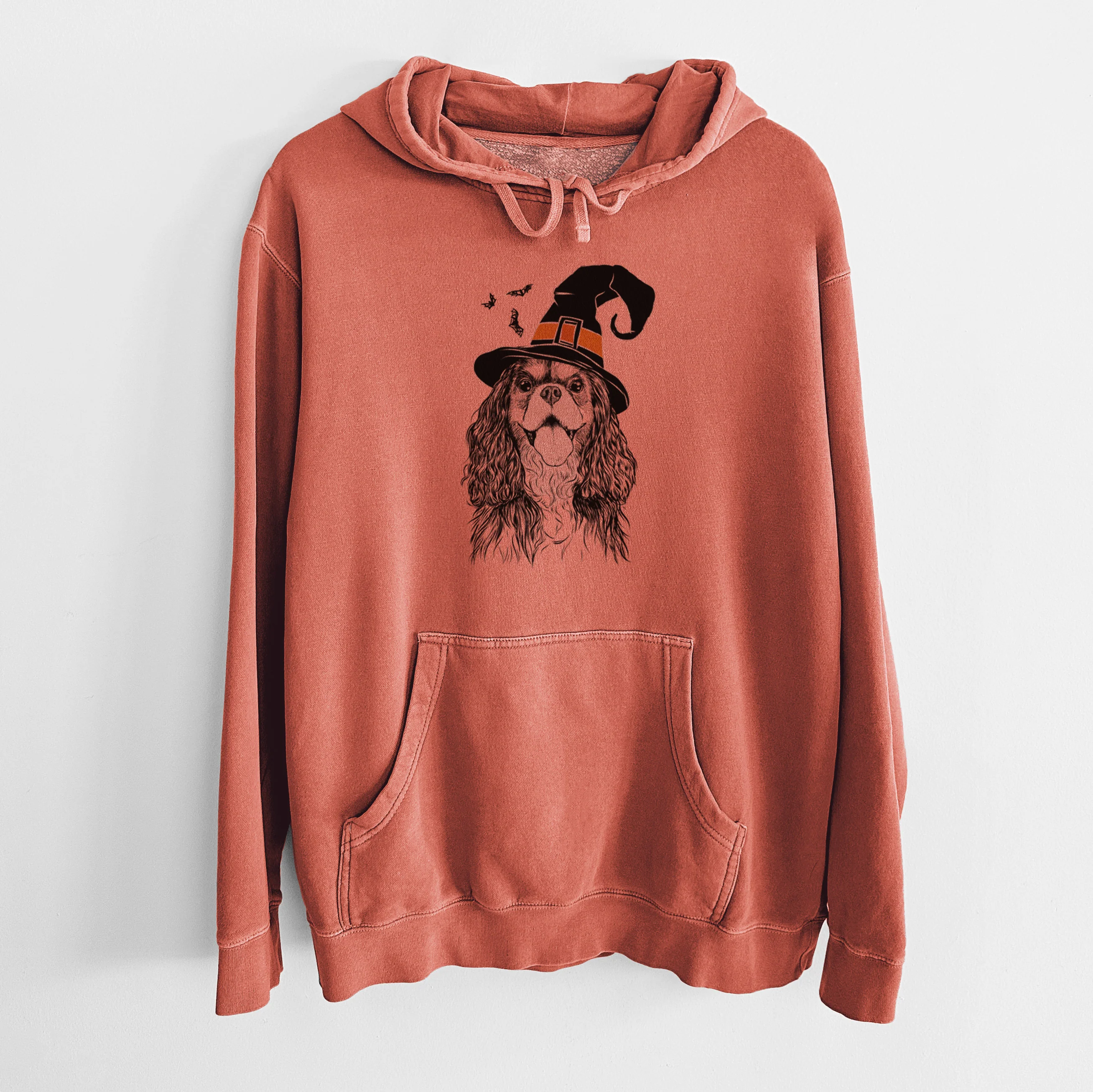 Witch Brandy the Cavalier King Charles Spaniel - Unisex Pigment Dyed Hoodie - Image 7