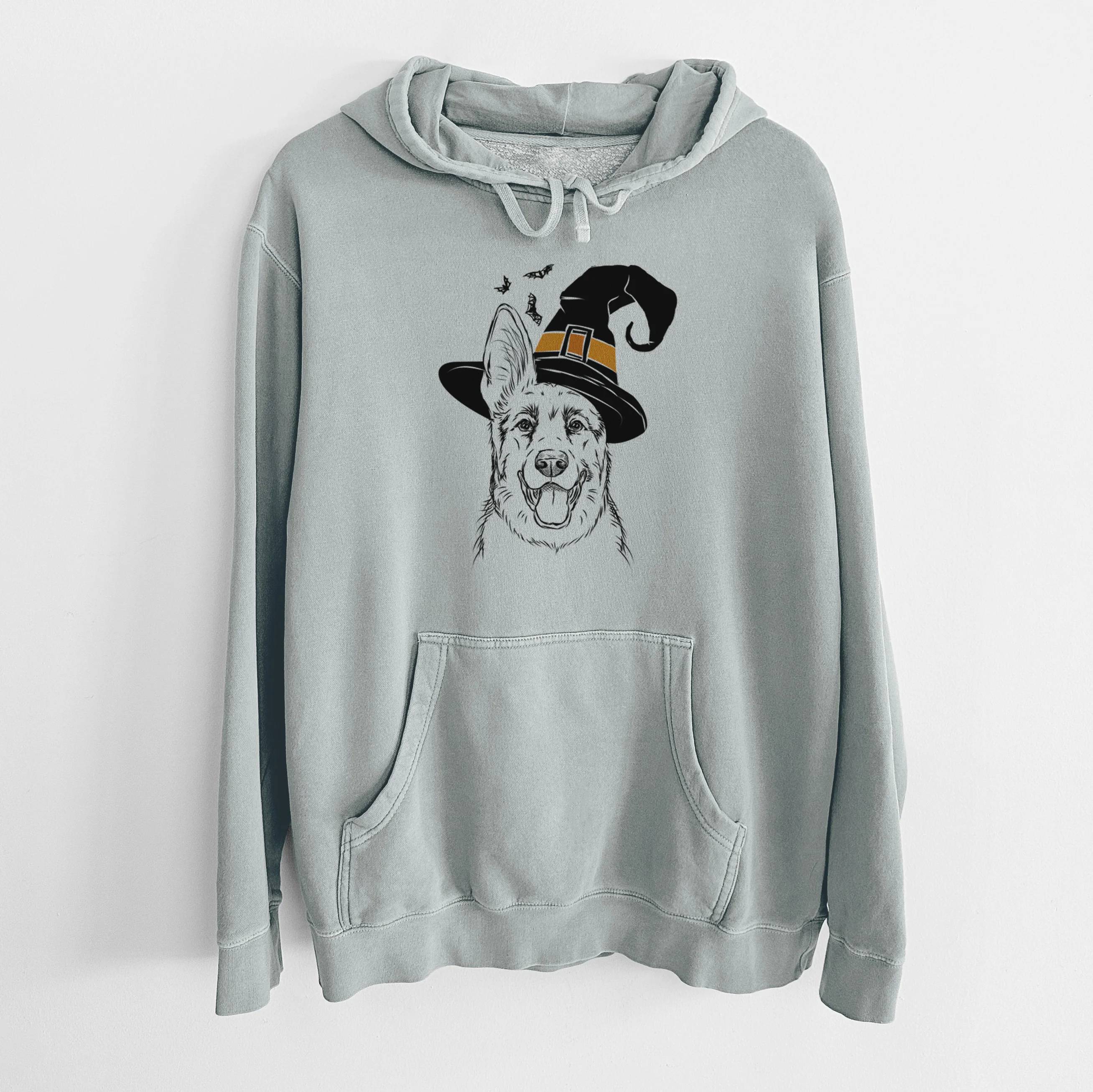 Witch Brutus the German Shepherd - Unisex Pigment Dyed Hoodie - Image 6