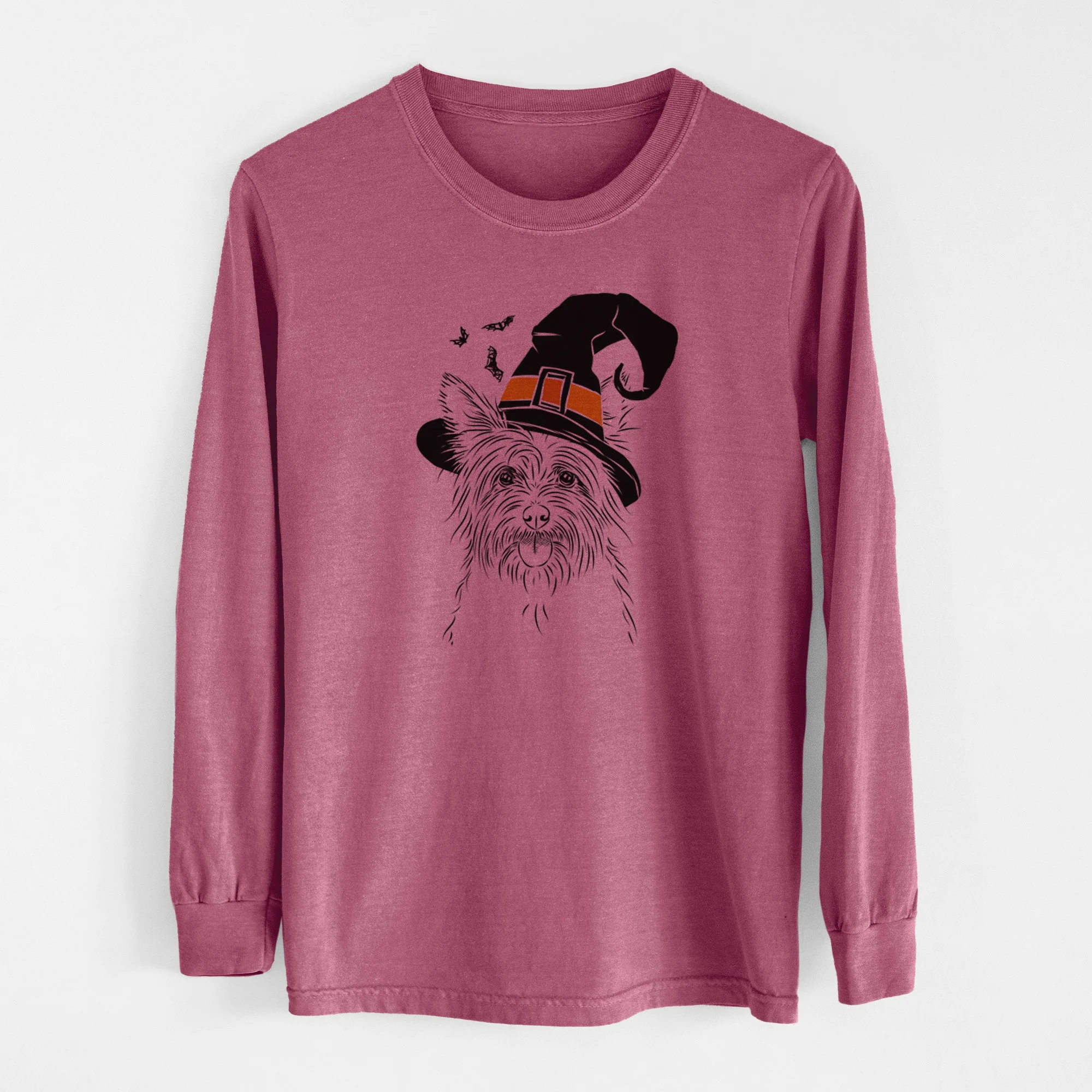 Witch Calum the Cairn Terrier - Men's Heavyweight 100% Cotton Long Sleeve - Image 11