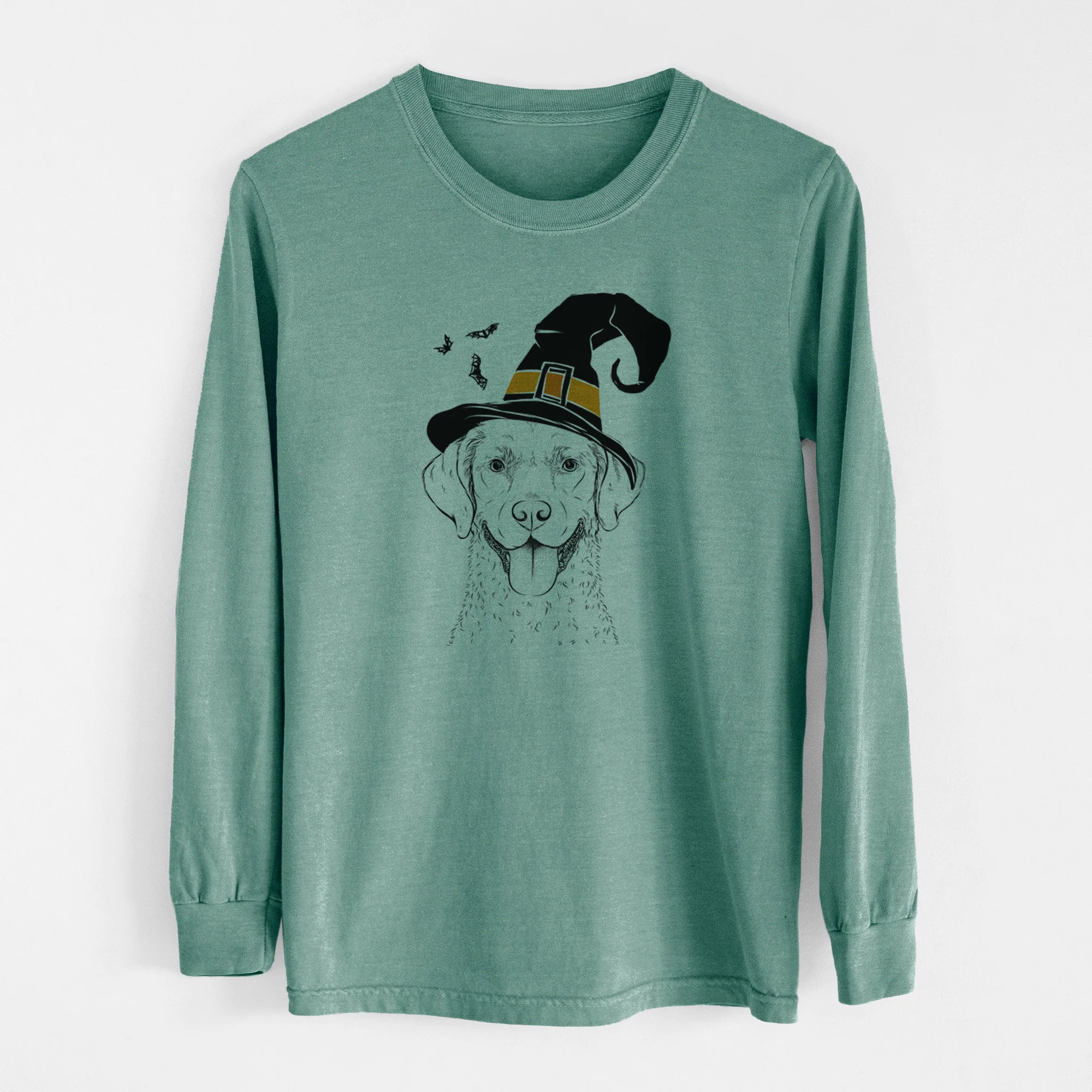Witch Chip the Chesapeake Bay Retriever - Men's Heavyweight 100% Cotton Long Sleeve - Image 13