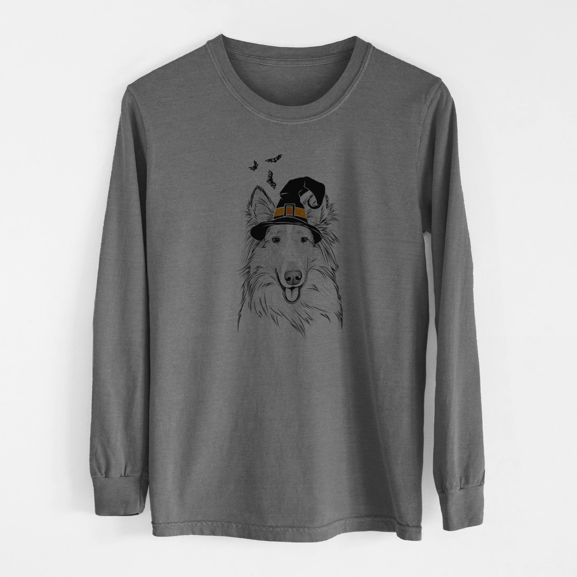 Witch Conrad the Rough Collie - Men's Heavyweight 100% Cotton Long Sleeve - Image 14