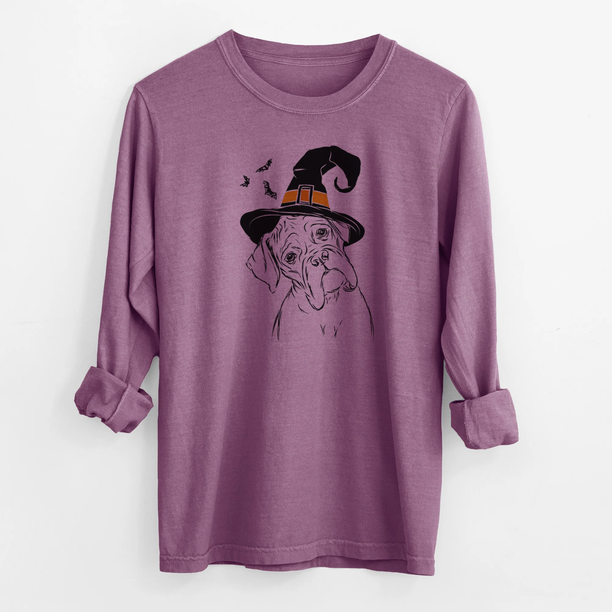 Witch Cooper the Boxer - Men's Heavyweight 100% Cotton Long Sleeve - Image 10