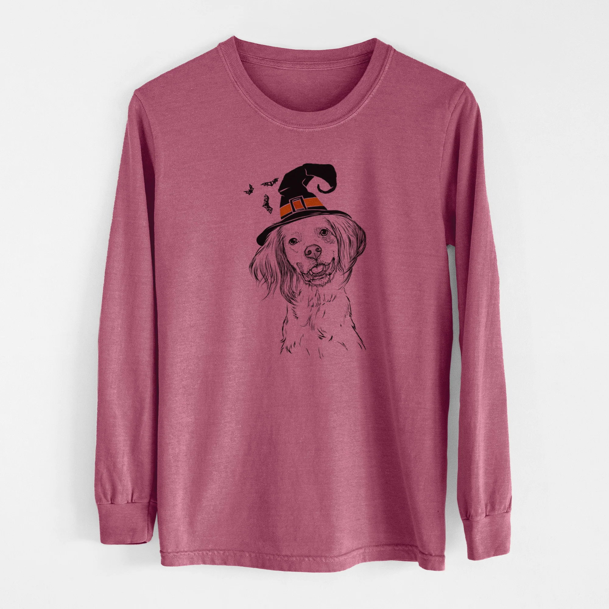 Witch Cooper the English Setter - Men's Heavyweight 100% Cotton Long Sleeve - Image 11