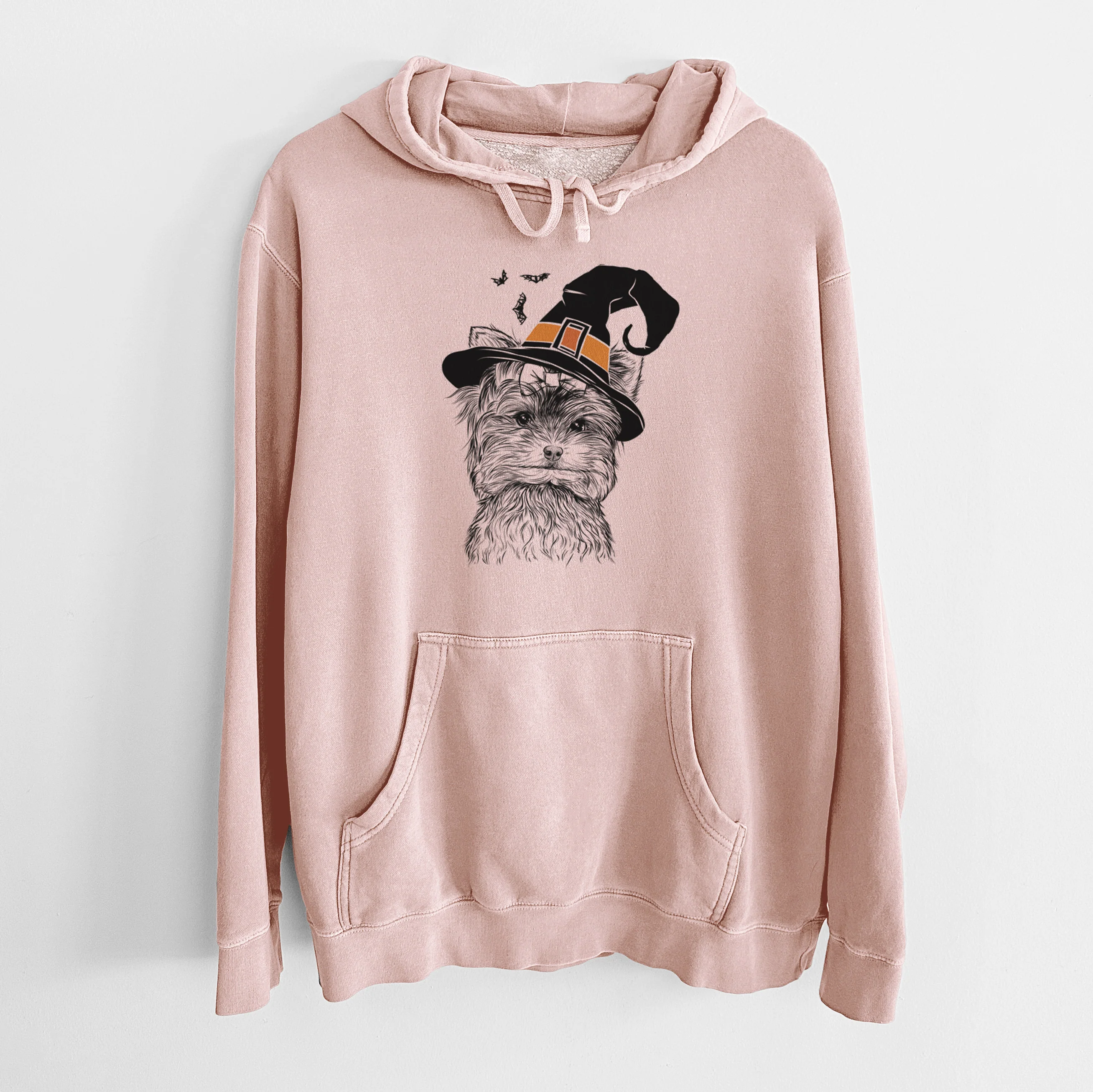 Witch Cricket the Biewer Terrier - Unisex Pigment Dyed Hoodie - Image 5