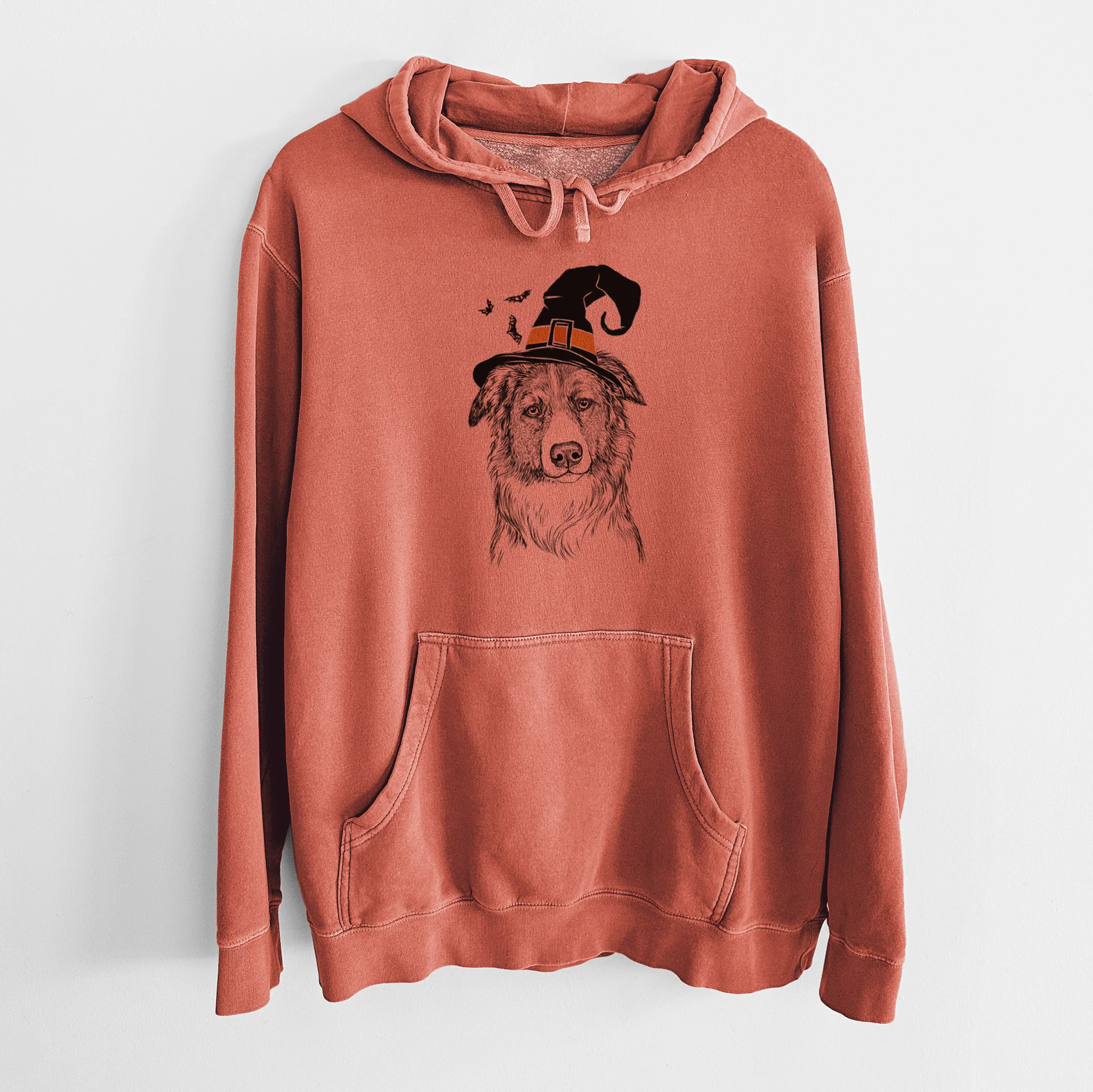 Witch Cynder the English Shepherd - Unisex Pigment Dyed Hoodie - Image 7