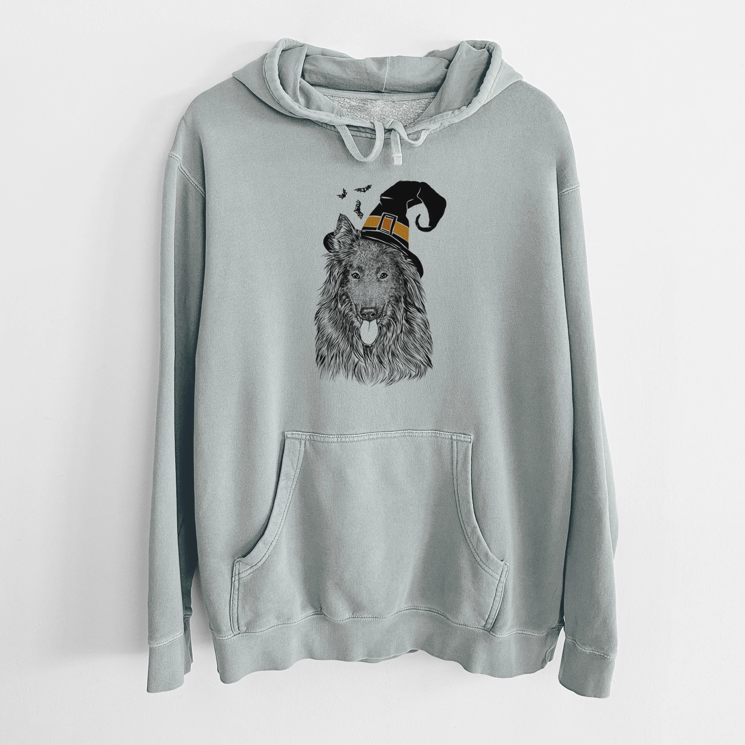 Witch Daan the Belgian Shepherd - Unisex Pigment Dyed Hoodie - Image 6