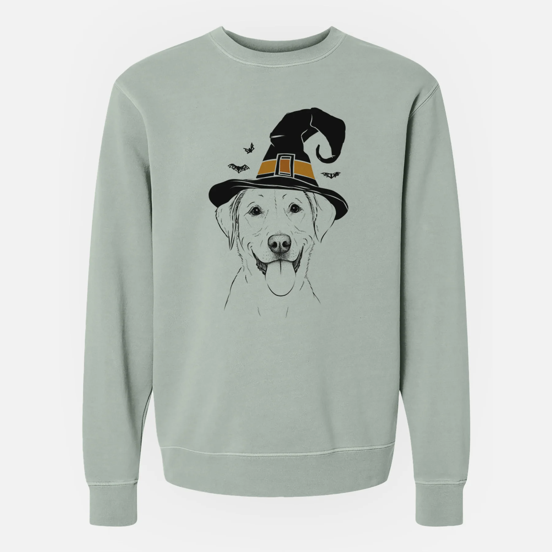 Witch Daisy the Labrador Retriever - Unisex Pigment Dyed Crew Sweatshirt - Image 4