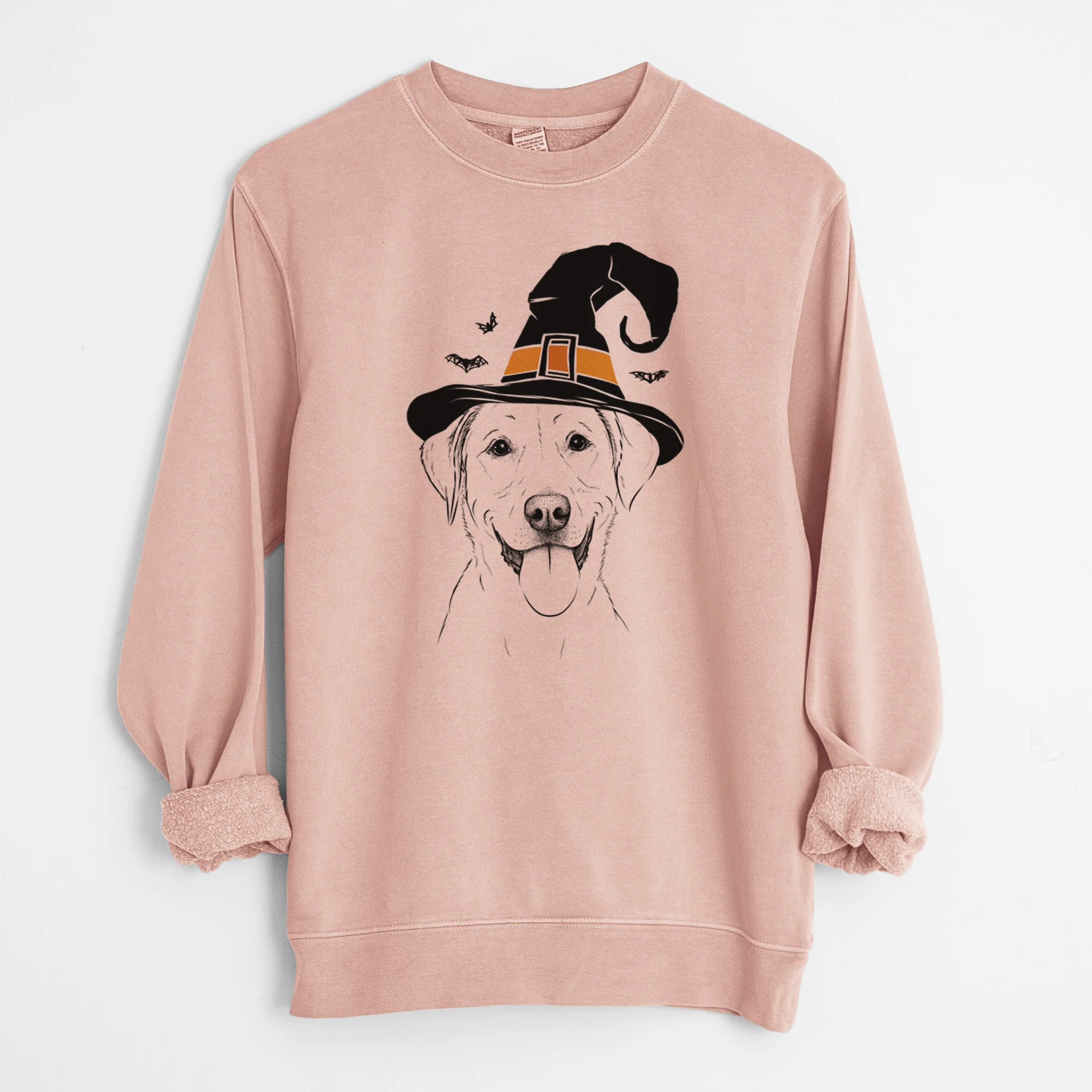 Witch Daisy the Labrador Retriever - Unisex Pigment Dyed Crew Sweatshirt - Image 5