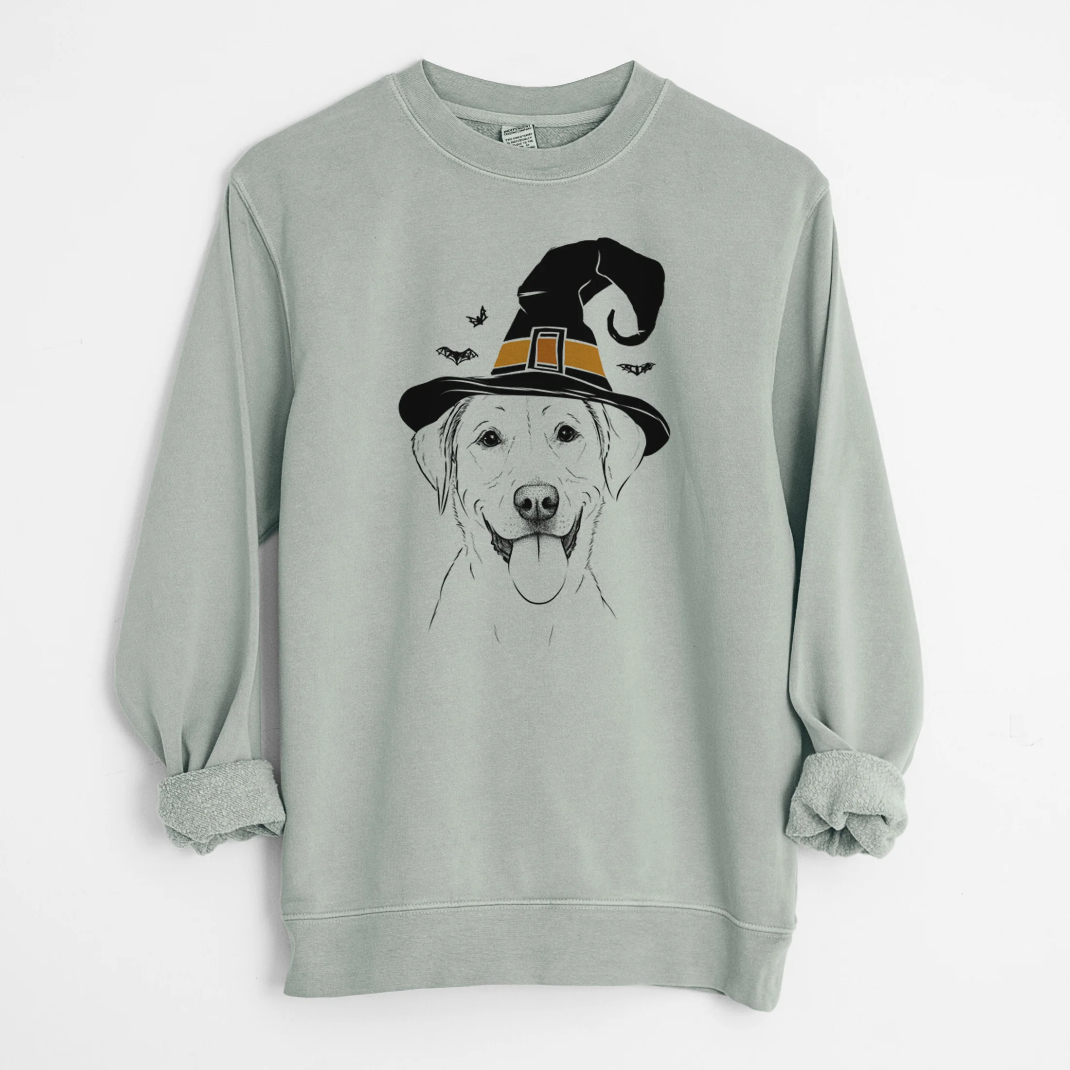 Witch Daisy the Labrador Retriever - Unisex Pigment Dyed Crew Sweatshirt - Image 6