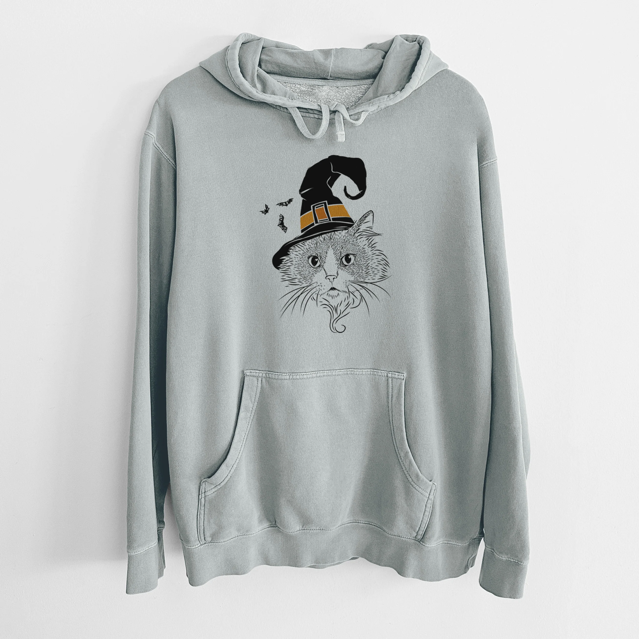 Witch Daniel the Ragdoll Cat - Unisex Pigment Dyed Hoodie - Image 6
