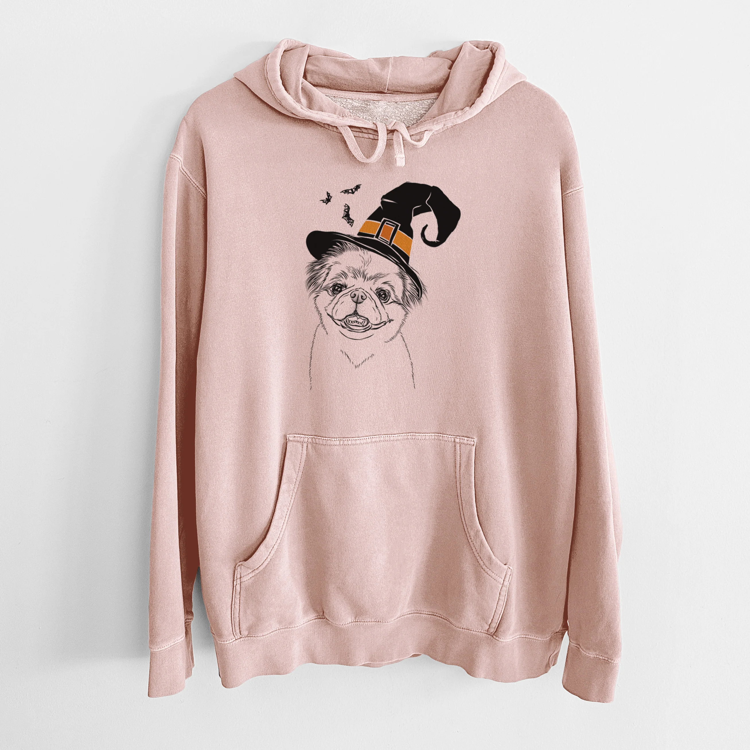 Witch Danny the Pekingese - Unisex Pigment Dyed Hoodie - Image 5