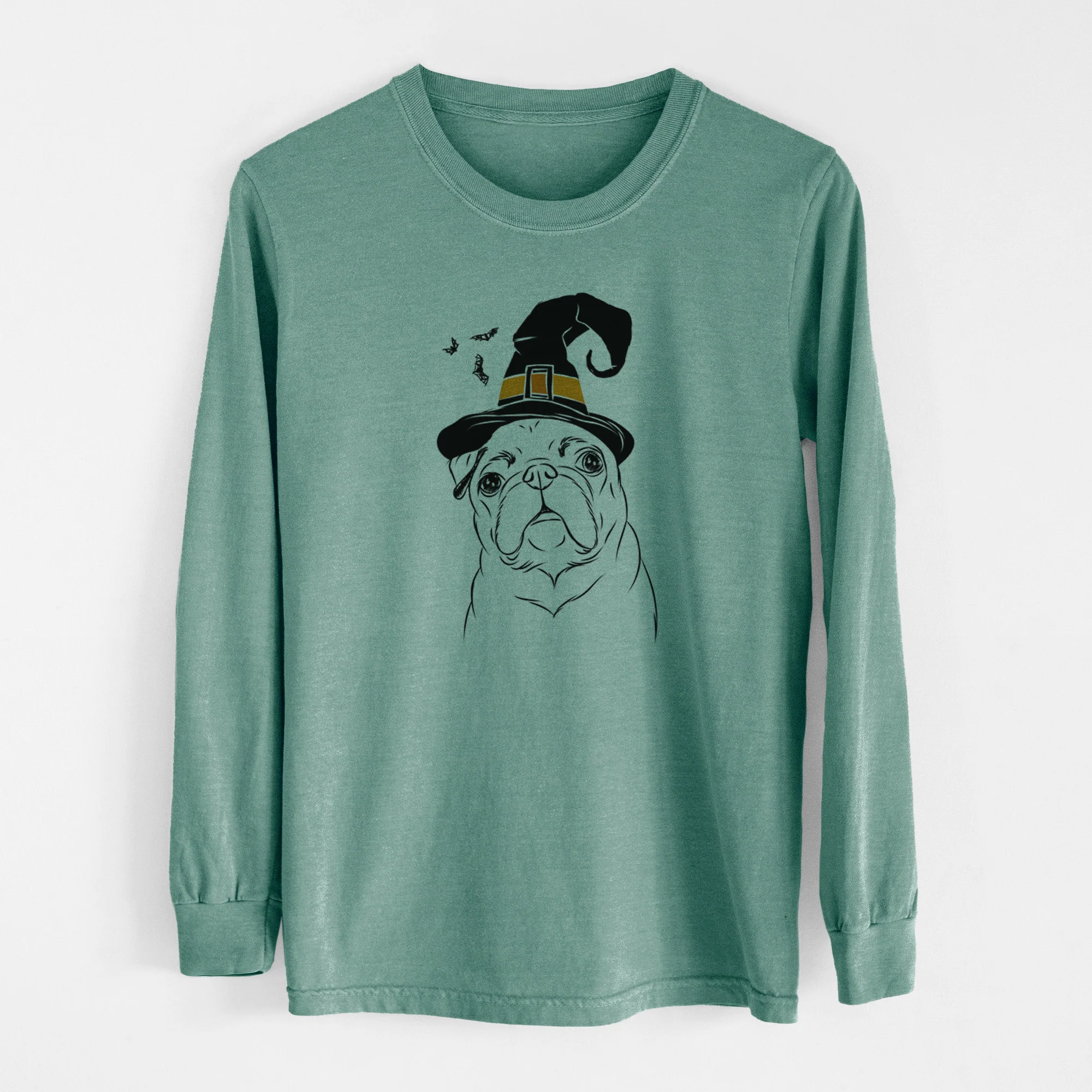 Witch Darling Chloe the Pug - Men's Heavyweight 100% Cotton Long Sleeve - Image 13