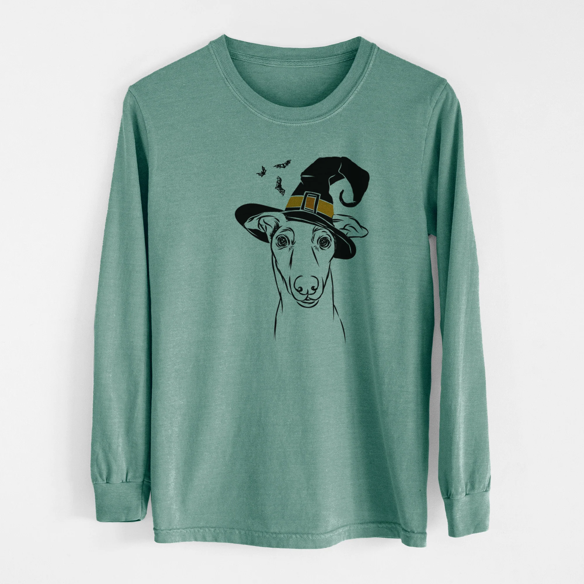 Witch Diva the Greyhound - Men's Heavyweight 100% Cotton Long Sleeve - Image 13