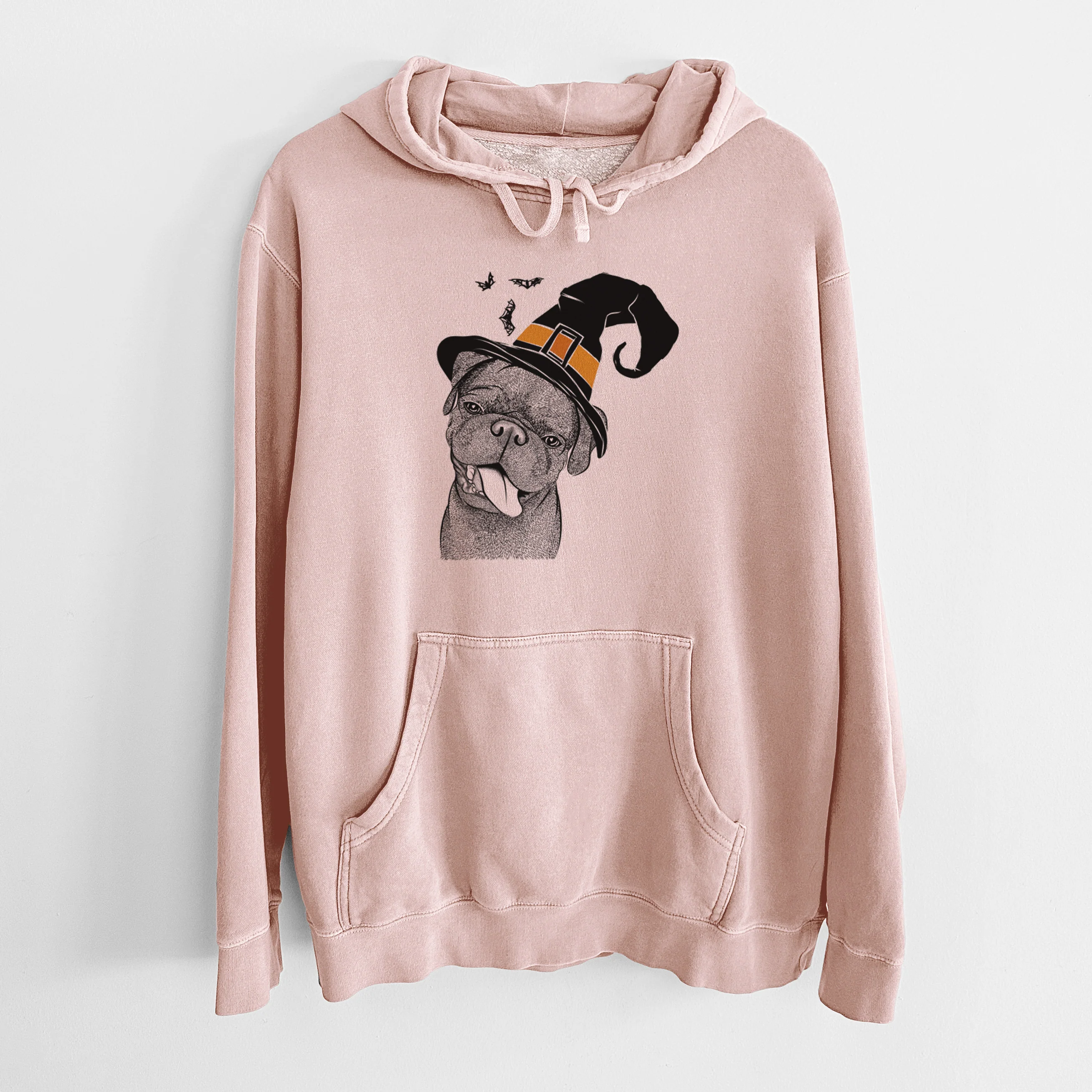 Witch Dudley Danger the Pug - Unisex Pigment Dyed Hoodie - Image 5