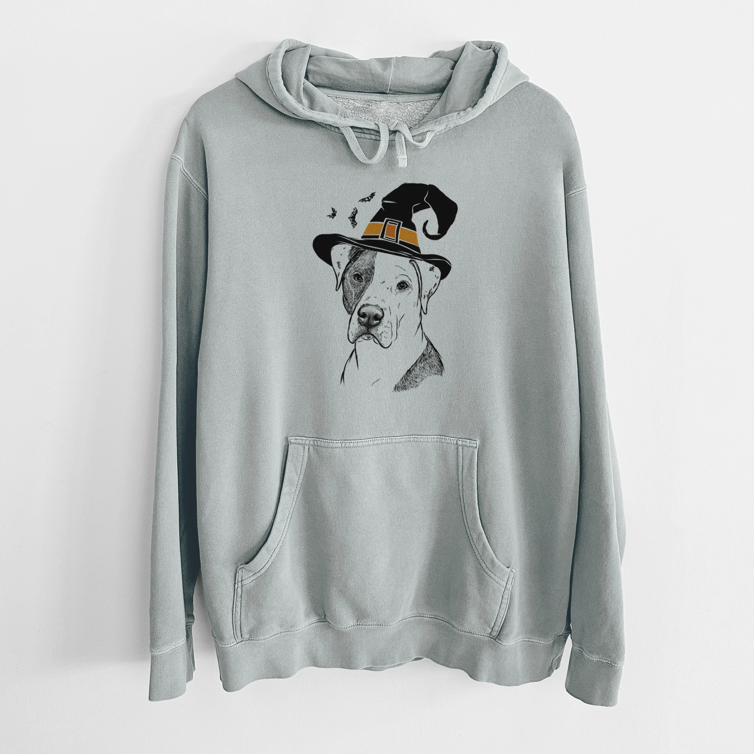 Witch Duke the American Staffordshire Terrier Mix - Unisex Pigment Dyed Hoodie - Image 6