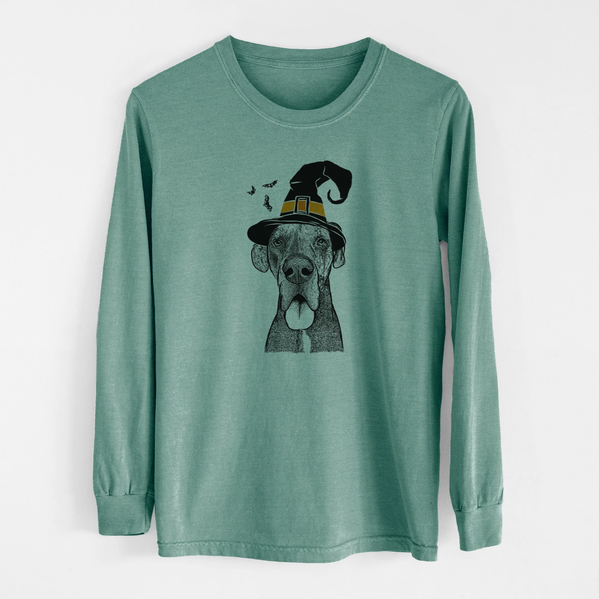 Witch Eli the Great Dane - Men's Heavyweight 100% Cotton Long Sleeve - Image 13