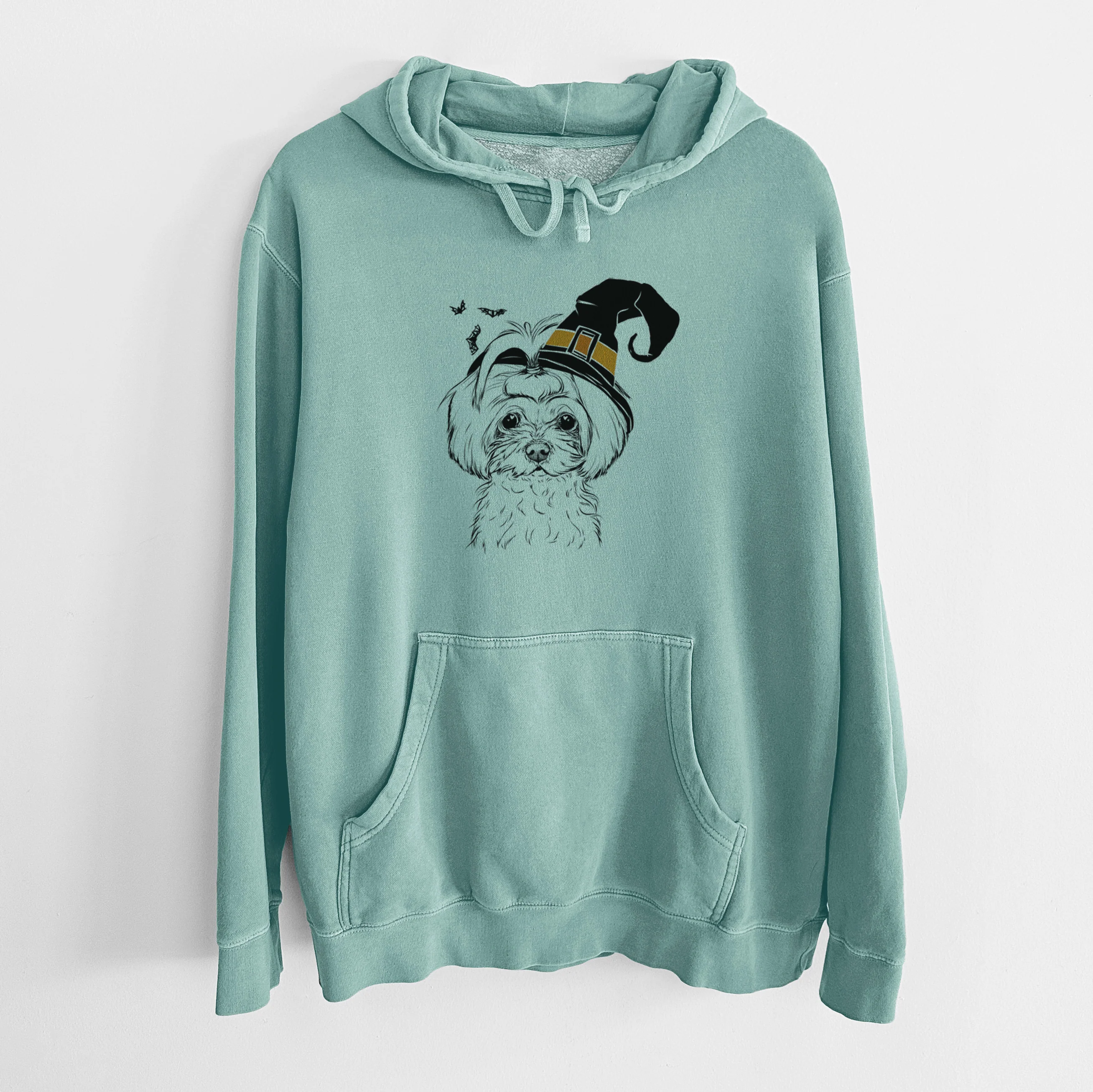 Witch Ellie the Maltese - Unisex Pigment Dyed Hoodie - Image 8