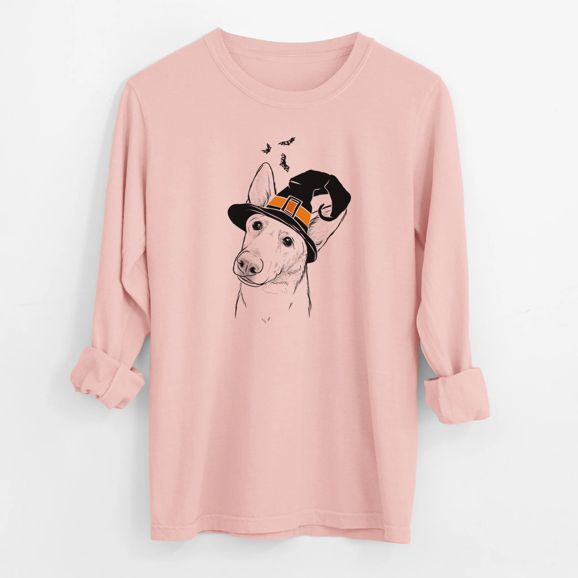 Witch Elsa the German Shepherd - Men's Heavyweight 100% Cotton Long Sleeve - Image 12