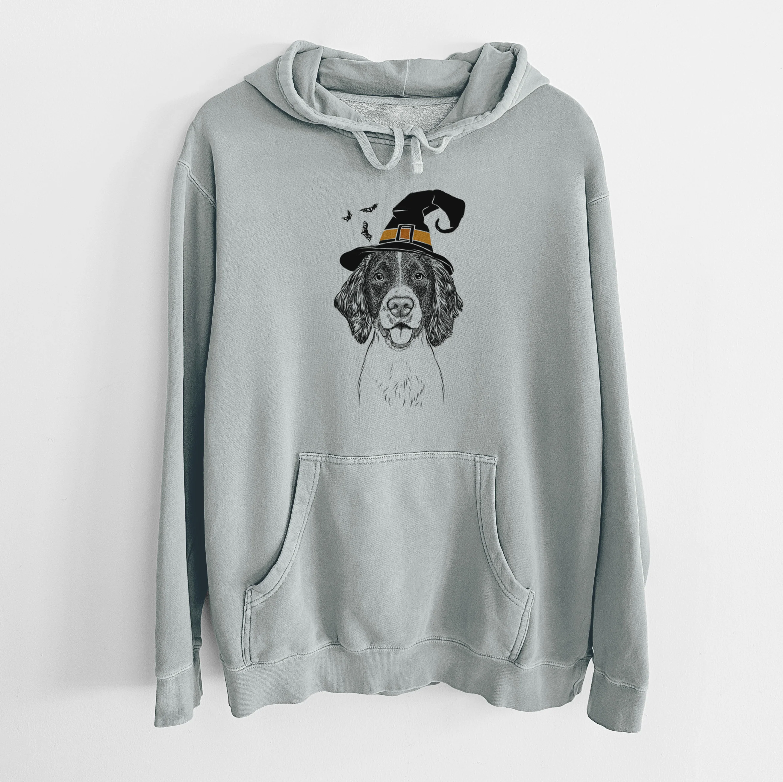 Witch Ever the English Springer Spaniel - Unisex Pigment Dyed Hoodie - Image 6