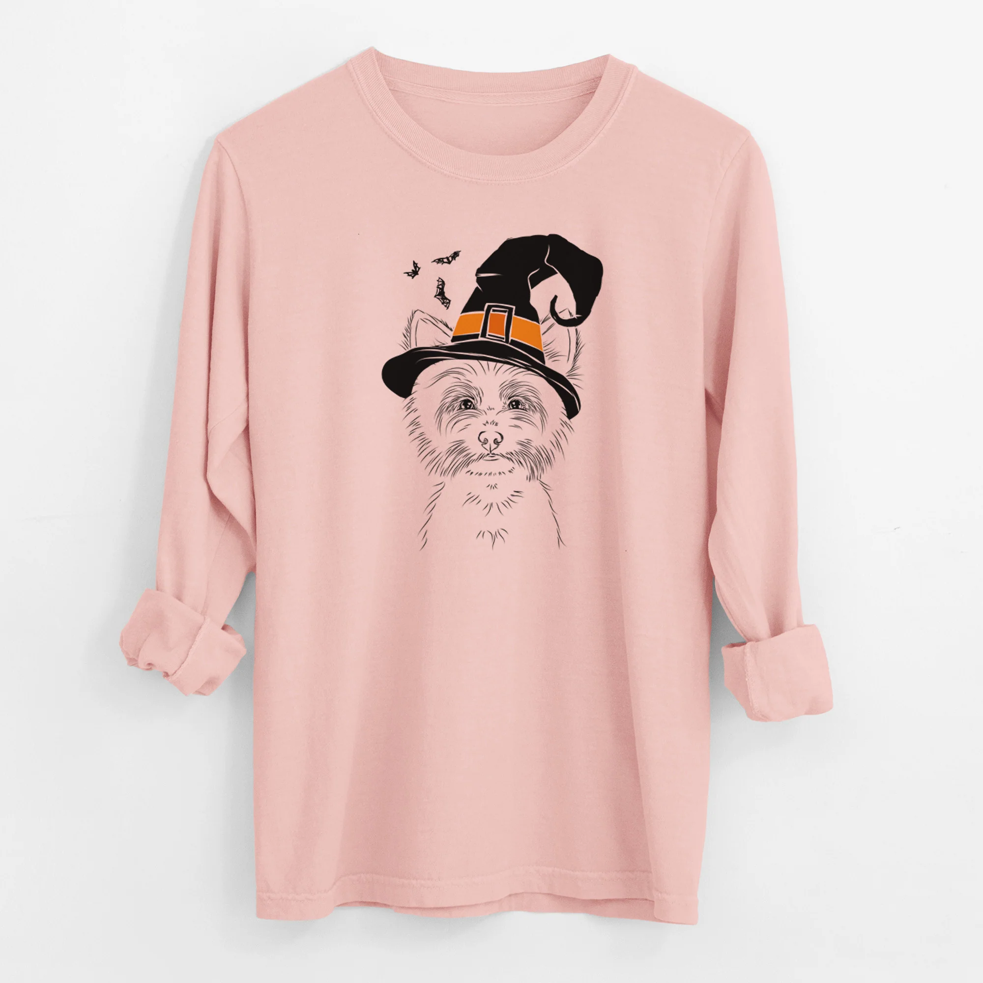 Witch Farva the Yorkshire Terrier - Men's Heavyweight 100% Cotton Long Sleeve - Image 12