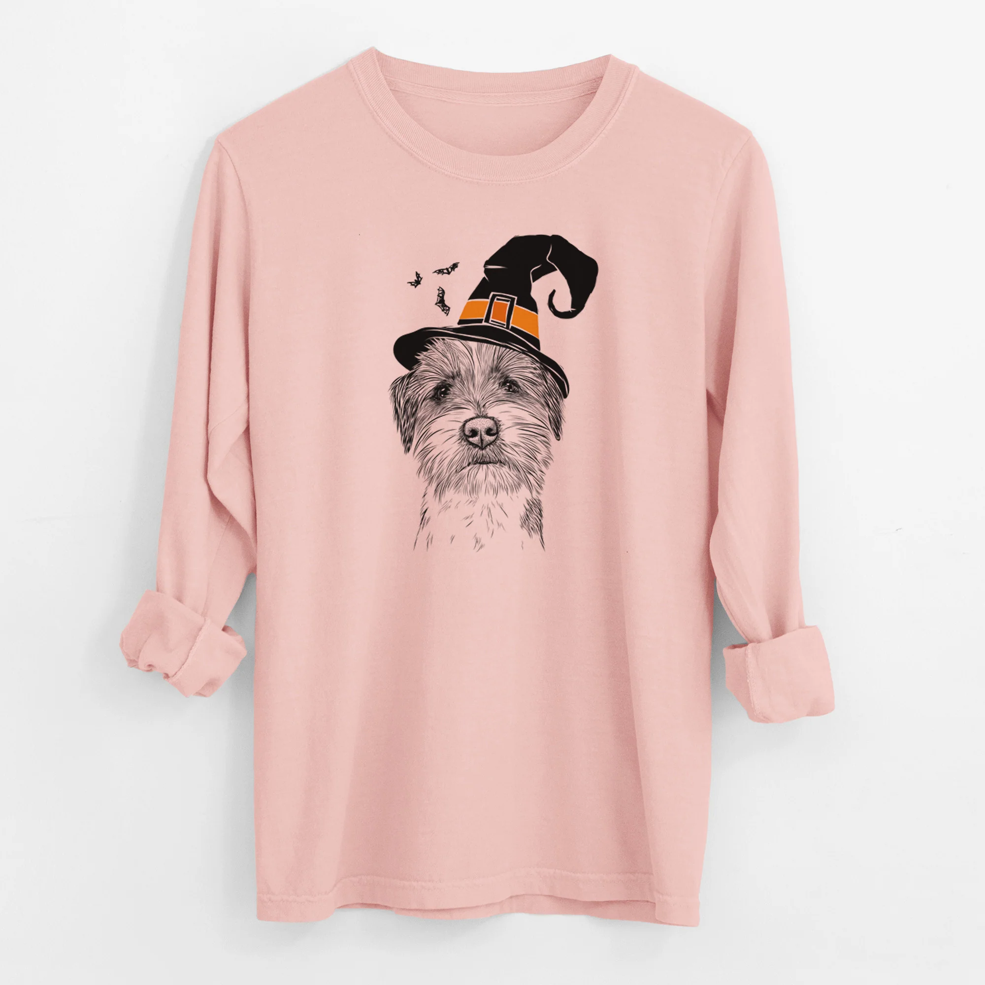 Witch Feis the Parson Russell Terrier - Men's Heavyweight 100% Cotton Long Sleeve - Image 12