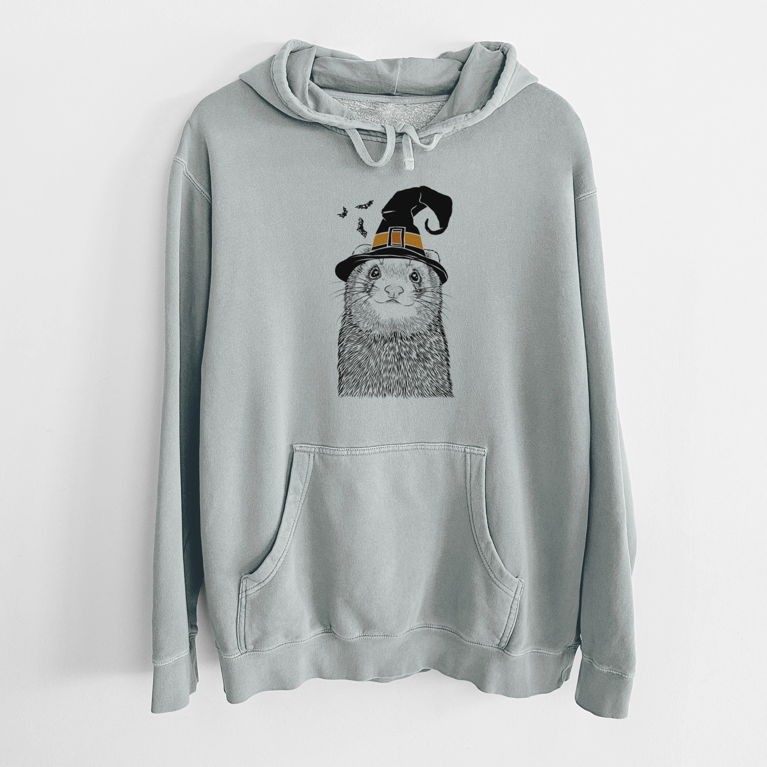Witch Fig the Ferret - Unisex Pigment Dyed Hoodie - Image 6