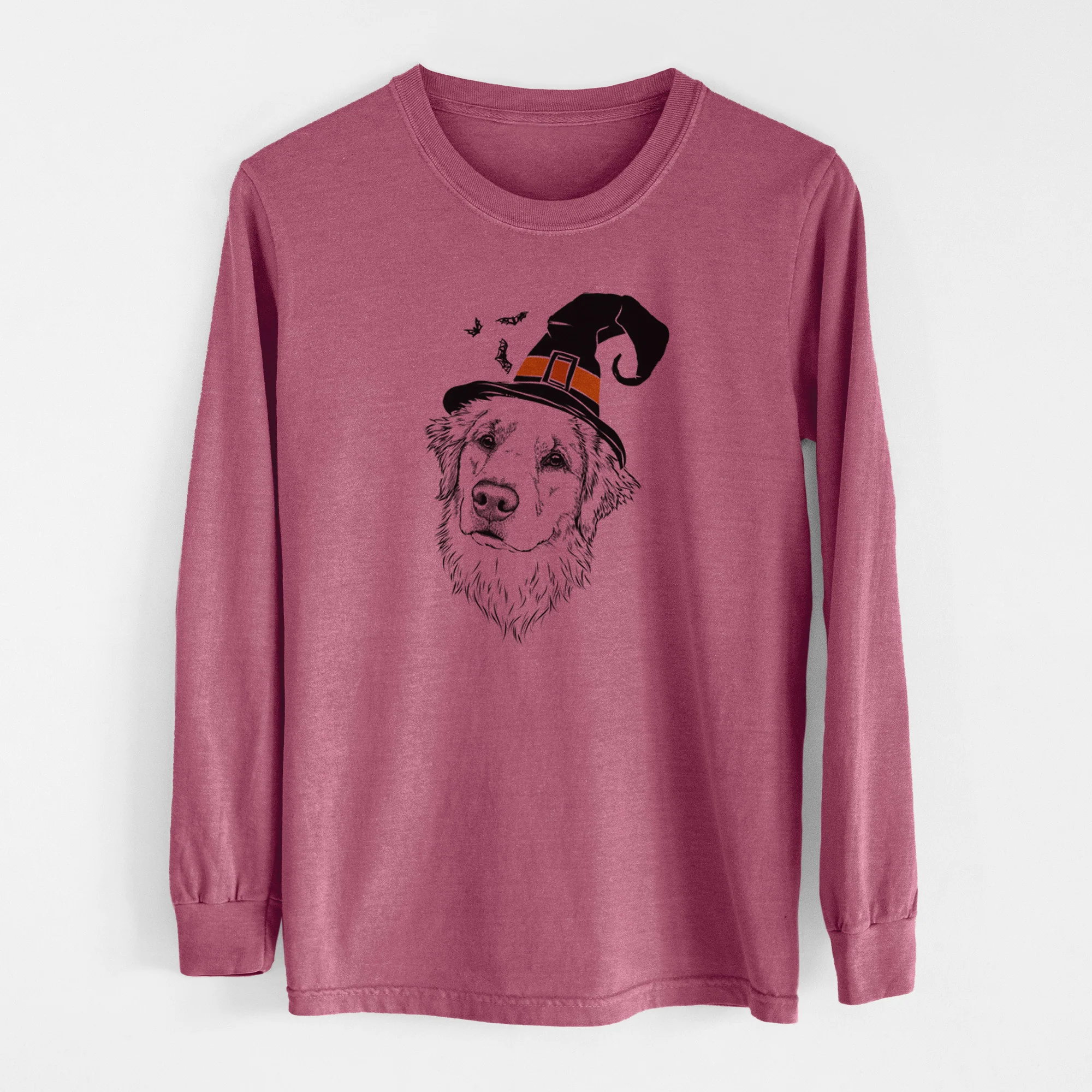 Witch Fiona the Golden Retriever - Men's Heavyweight 100% Cotton Long Sleeve - Image 11