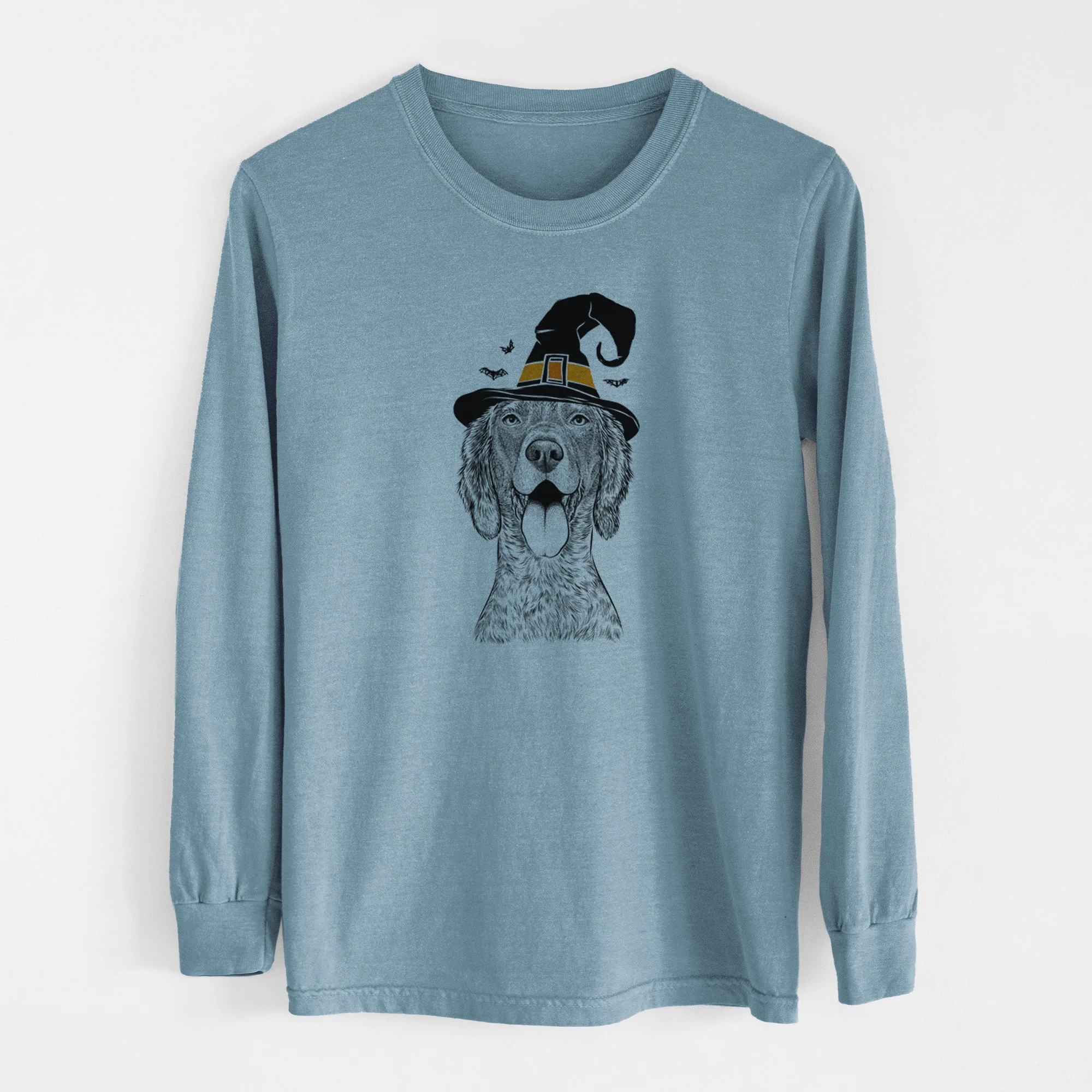 Witch Freddy the English Setter - Men's Heavyweight 100% Cotton Long Sleeve - Image 7