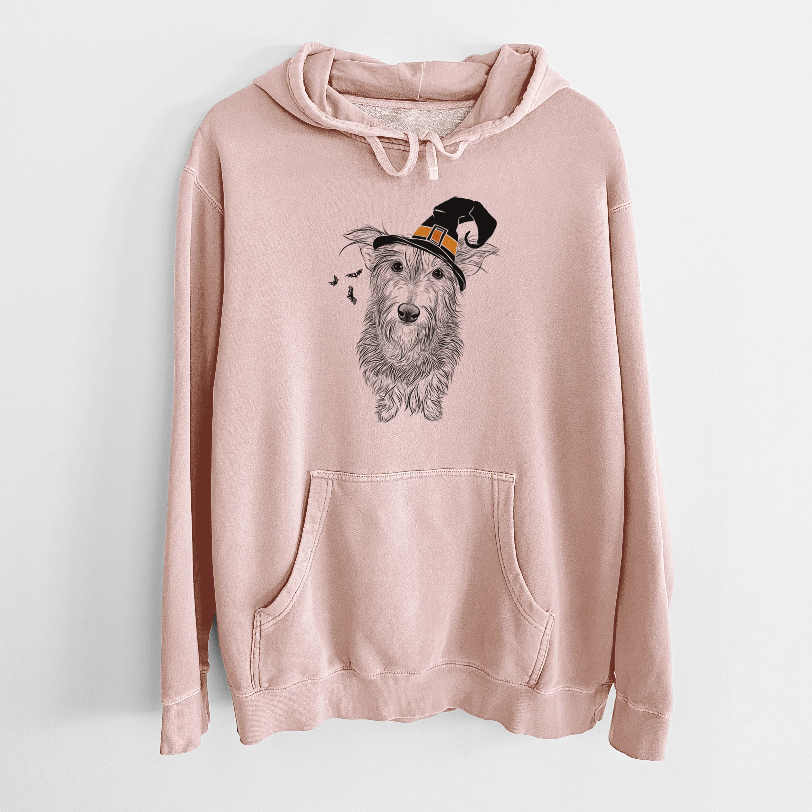 Witch Frida Doggo the Rescue Terrier Mix - Unisex Pigment Dyed Hoodie - Image 6