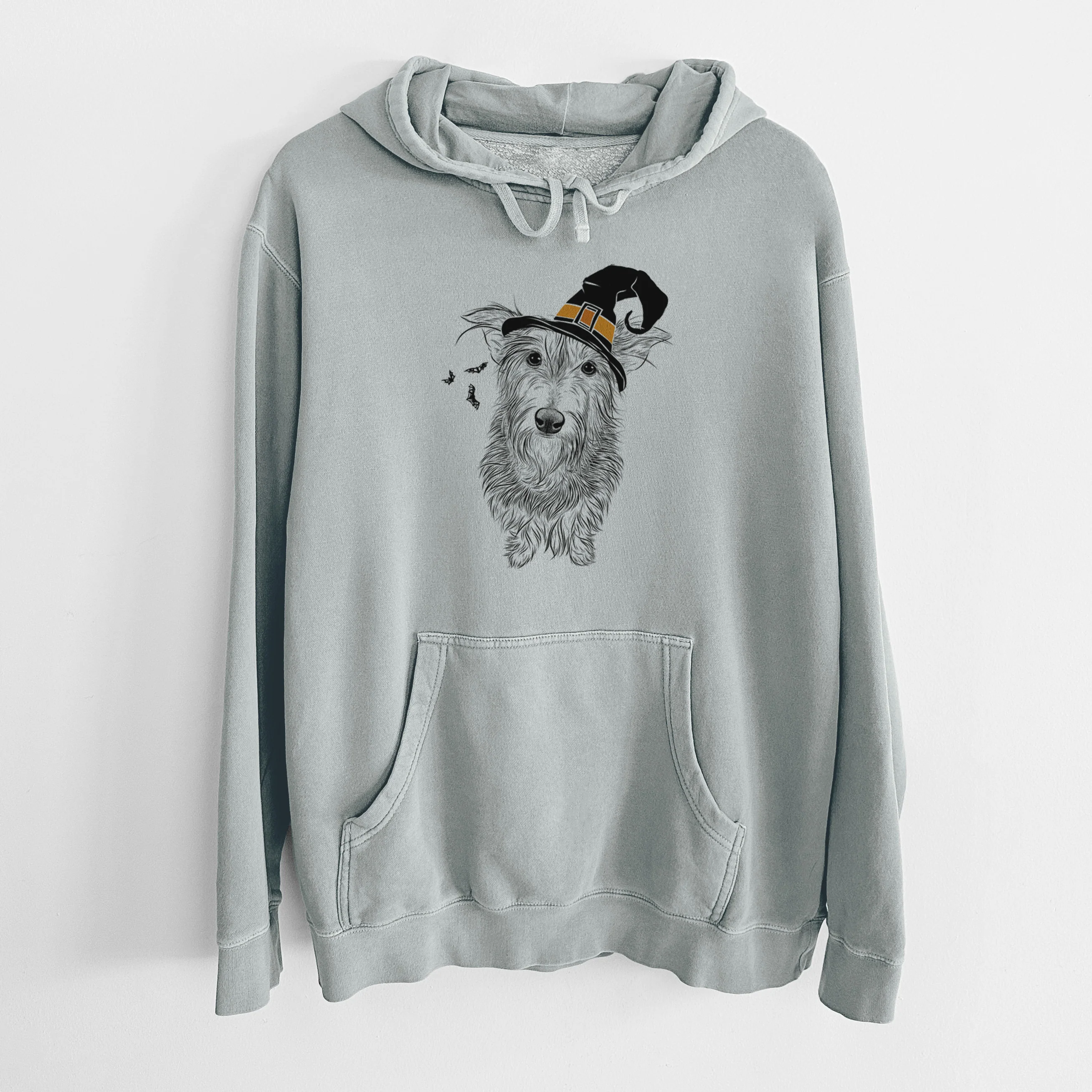 Witch Frida Doggo the Rescue Terrier Mix - Unisex Pigment Dyed Hoodie - Image 7