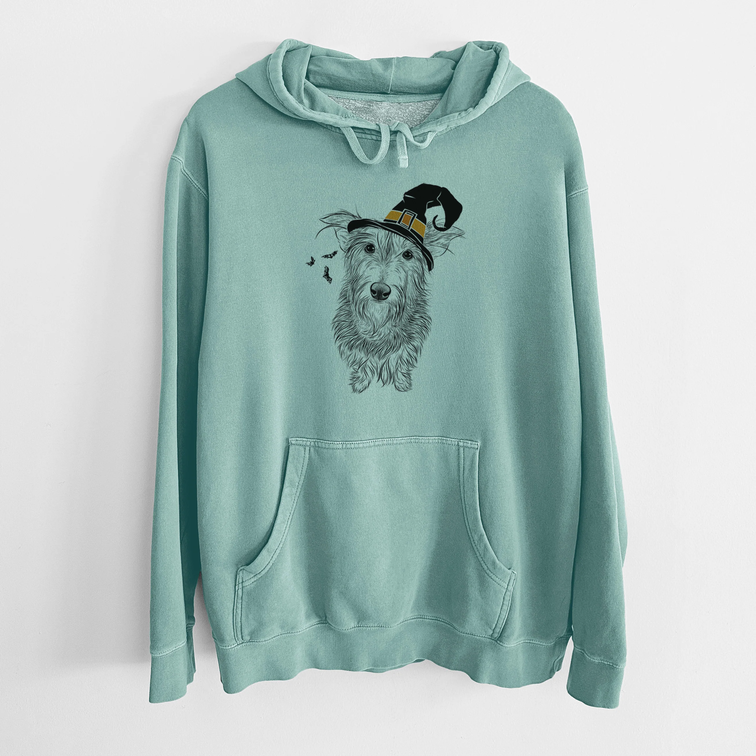 Witch Frida Doggo the Rescue Terrier Mix - Unisex Pigment Dyed Hoodie - Image 9