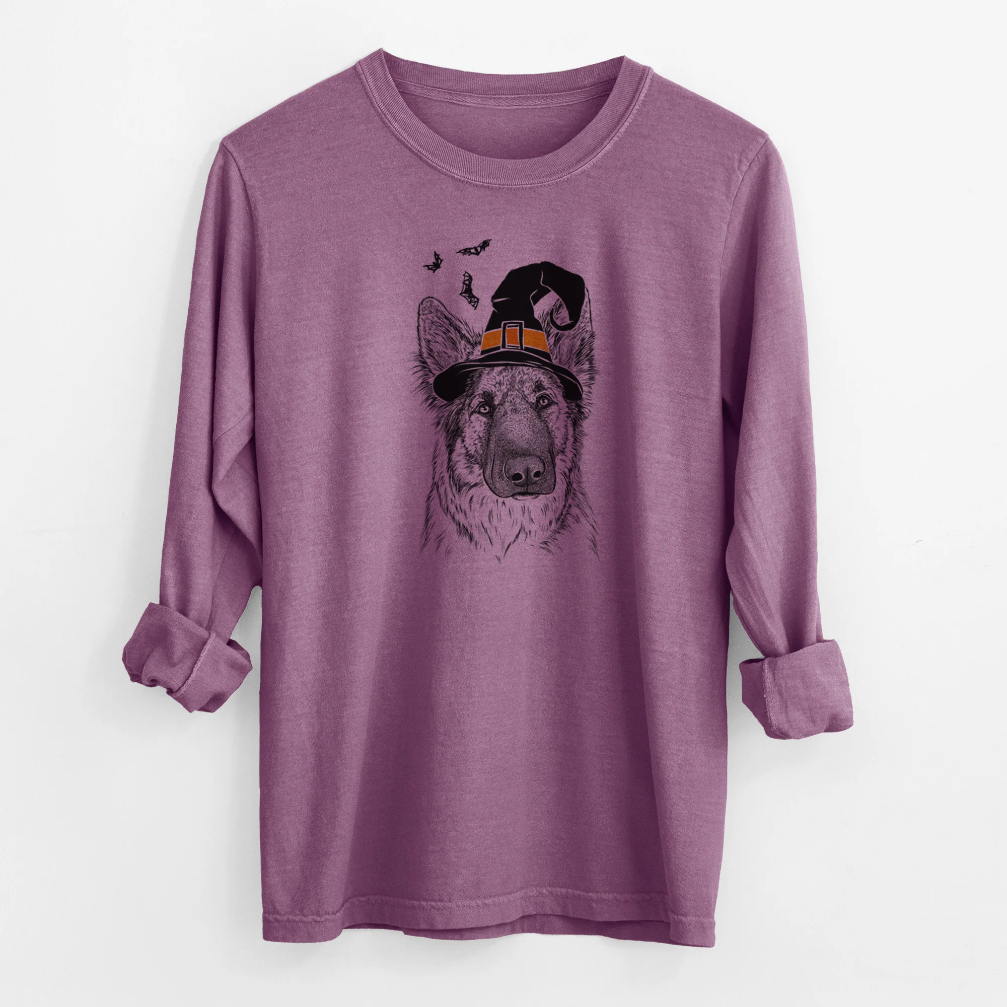 Witch Geddy the Shiloh Shepherd - Men's Heavyweight 100% Cotton Long Sleeve - Image 10