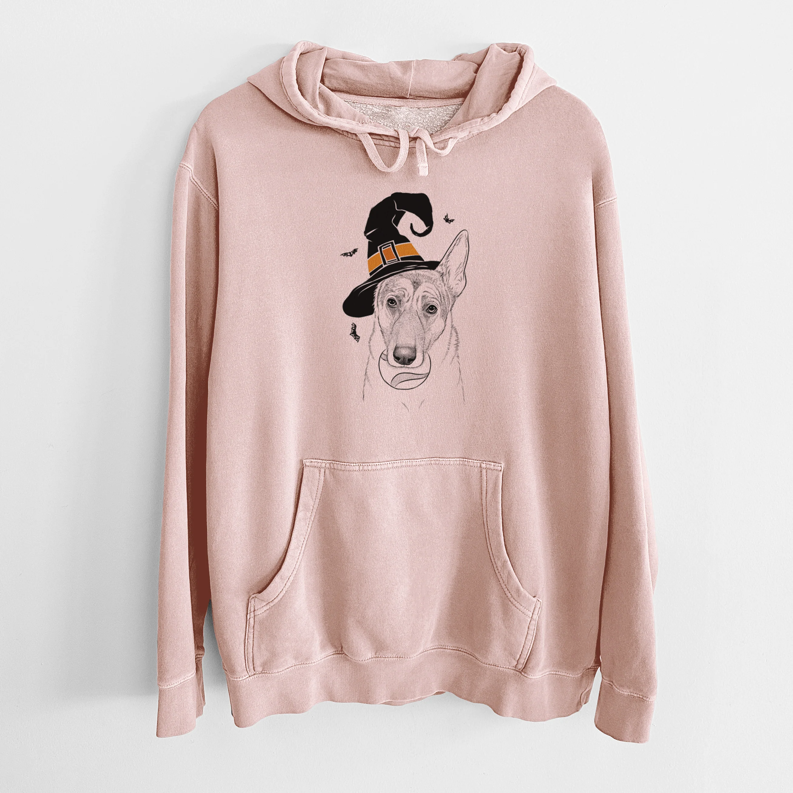 Witch Greta the German Shepherd - Unisex Pigment Dyed Hoodie - Image 6
