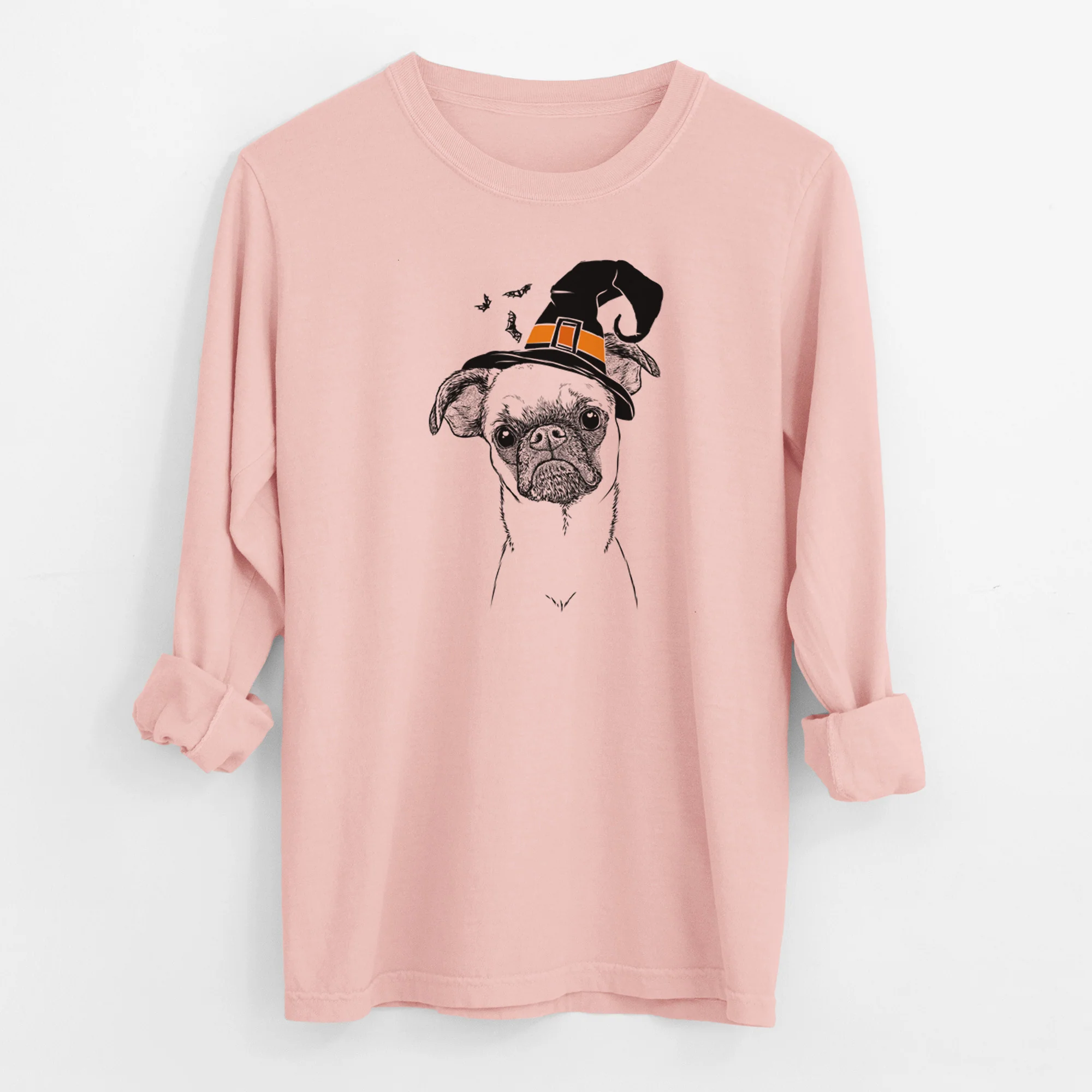 Witch Groot the Brussels Griffon - Men's Heavyweight 100% Cotton Long Sleeve - Image 12