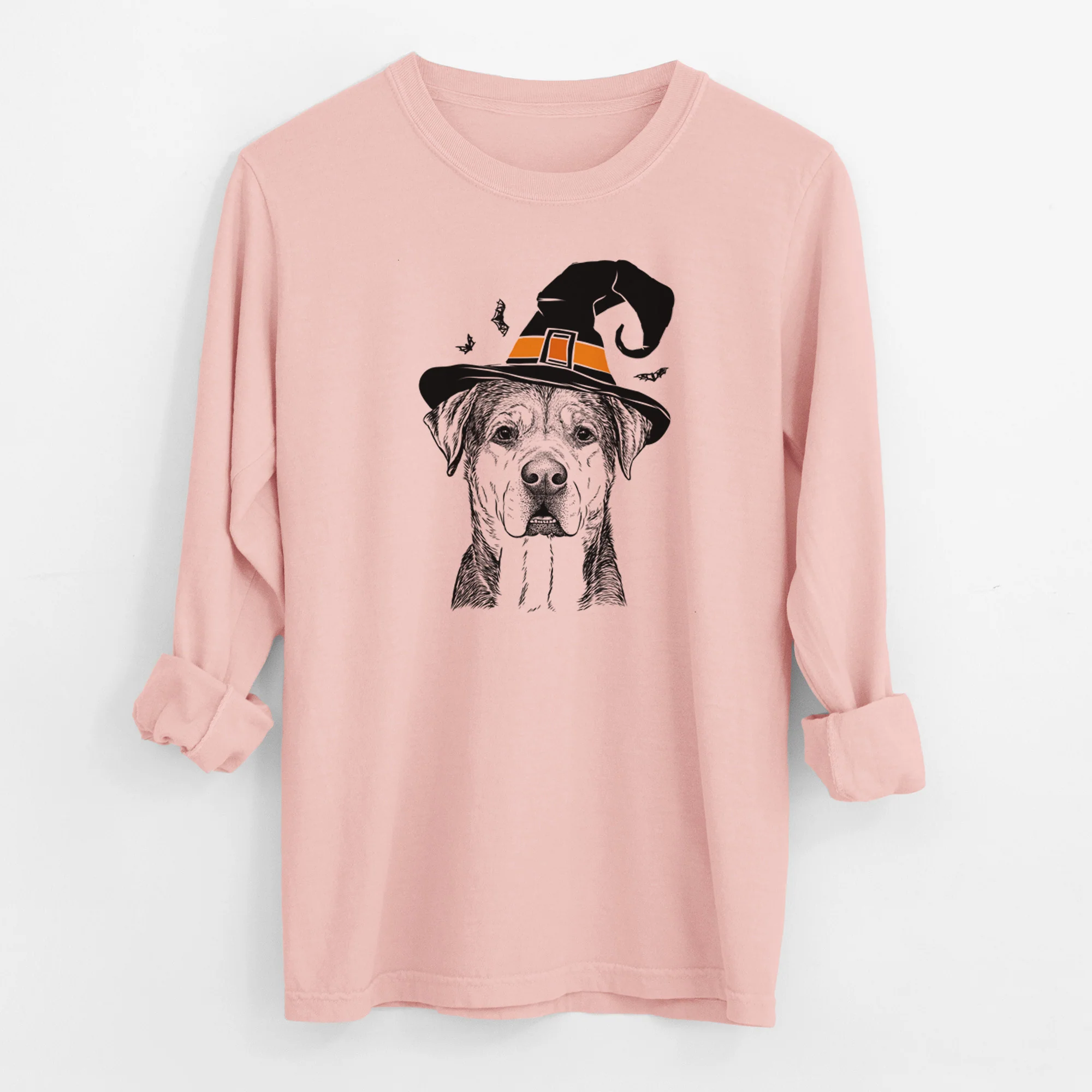 Witch Gus the Rottweiler Mix - Men's Heavyweight 100% Cotton Long Sleeve - Image 12